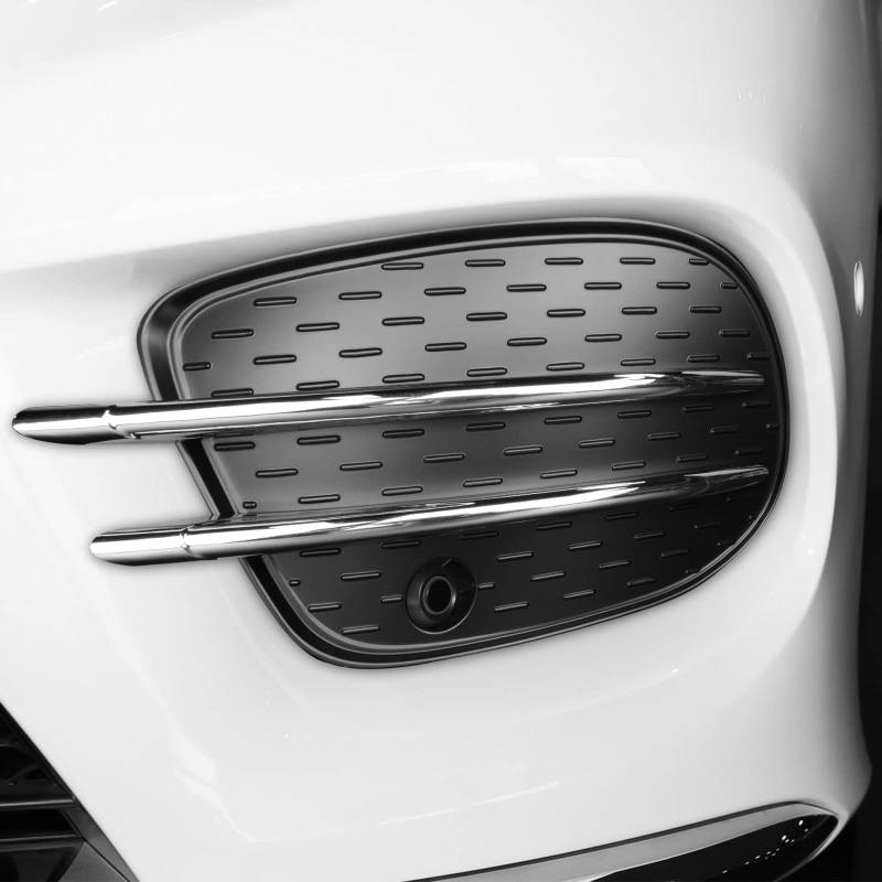 KUNGKIC Auto Frontstoßstange Nebelscheinwerferabdeckungen Lippen Splitter Spoiler Grill Kühlergrill Dekorative Compatible with Mercedes-Benz GLE GLS GLE Coupe W166 X166 C292 2016-2019 Zubehör-Silber von KUNGKIC