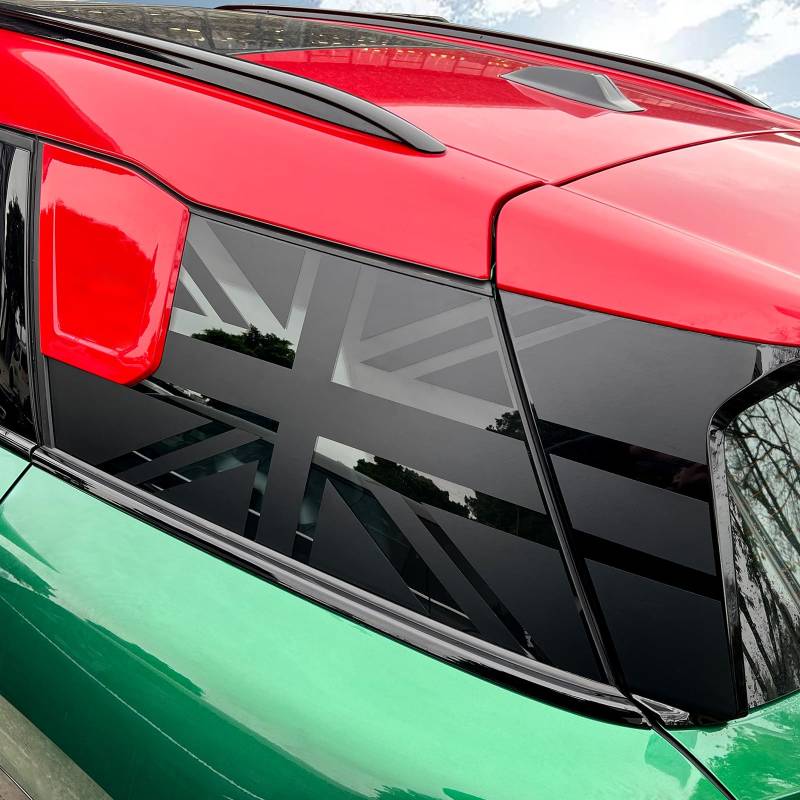 KUNGKIC Auto-Hintere Seitenfenster Körper Aufkleber Für 2024 2025 Mini Countryman U25 Decals Aufkleber PVC Vinyl Waterproof Cool Decal Exterior Decoration Zubehör (Schwarz) von KUNGKIC
