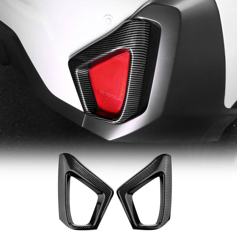 KUNGKIC Auto-Nebelschlussleuchtenrahmen Trim Aufkleber Äußeres Compatible with Subaru Crosstrek 2023 2024 2025 Zubehör Maßgeschneiderter Fahrzeugdesign ABS Kohlefaser-Muster von KUNGKIC