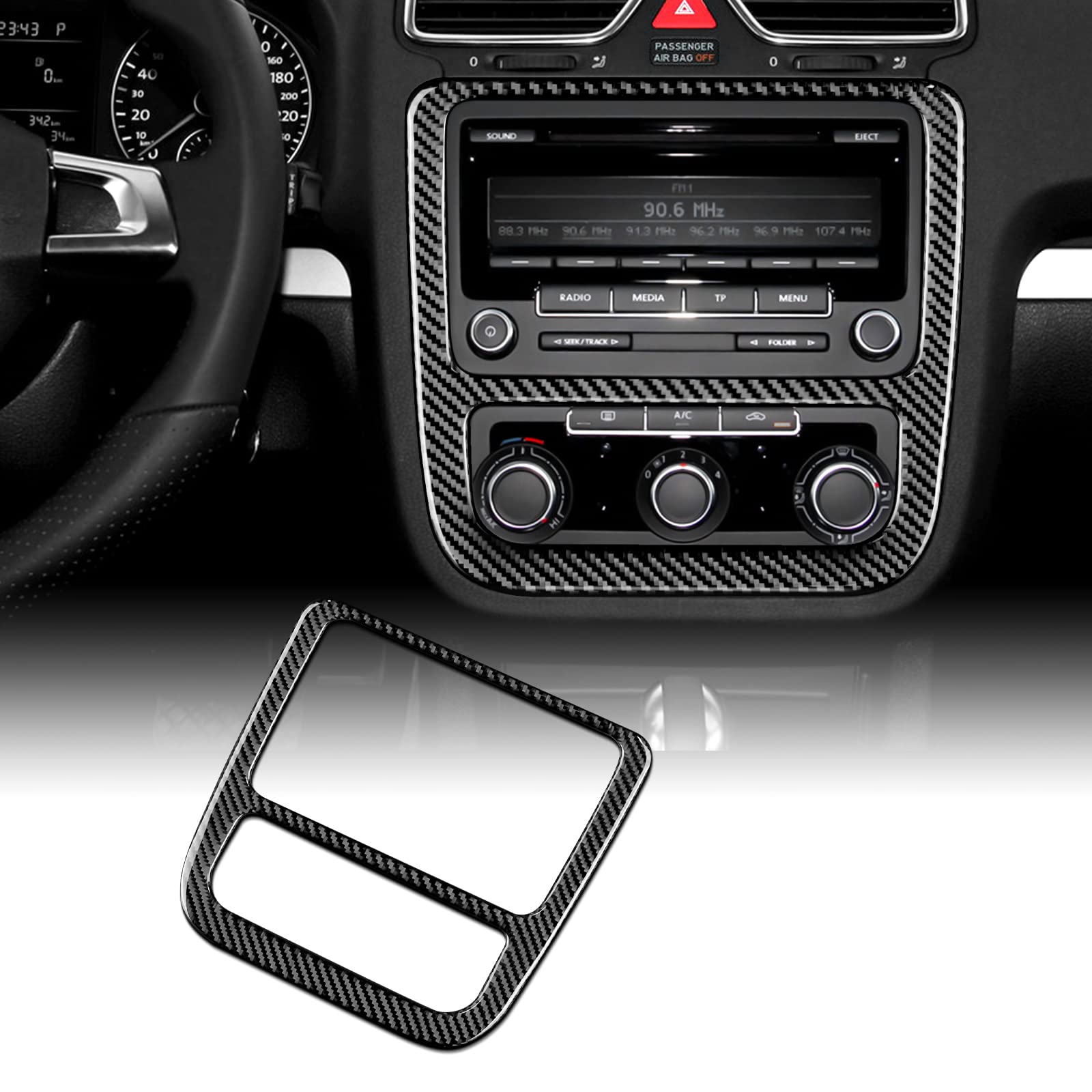 KUNGKIC Auto Zentrale Steuerung CD AC Panel Kohlefaser Aufkleber Dekorative Innenbereich Compatible with VW Volkswagen Scirocco 2009-2014 Zubehör KUNGKIC Auto Zentrale Steuerung CD AC Panel Kohlefaser Aufkleber Dekorative Innenbereich Compatible with VW Volkswagen Scirocco 2009-2014 Zubehör von KUNGKIC