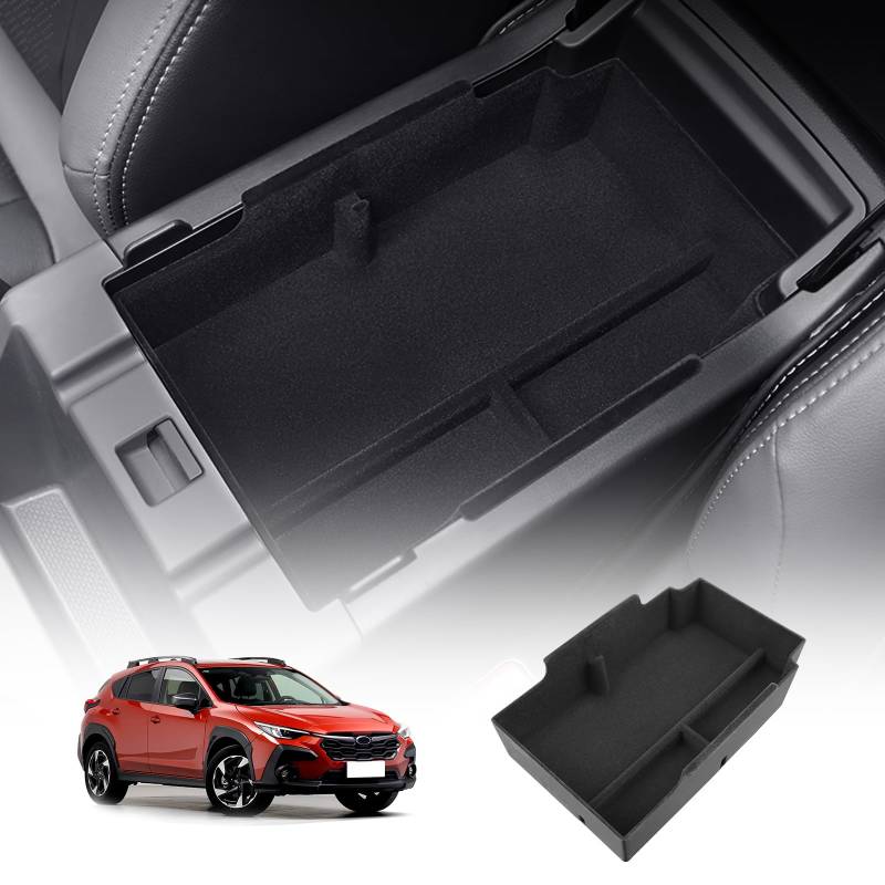 KUNGKIC Beflockung Für Subaru Crosstrek 2023 2024 2025 Auto-Armlehnenkasten-Aufbewahrungsbox Lagerung Innenraum Zubehör Änderung Maßgeschneiderter Fahrzeugdesign von KUNGKIC
