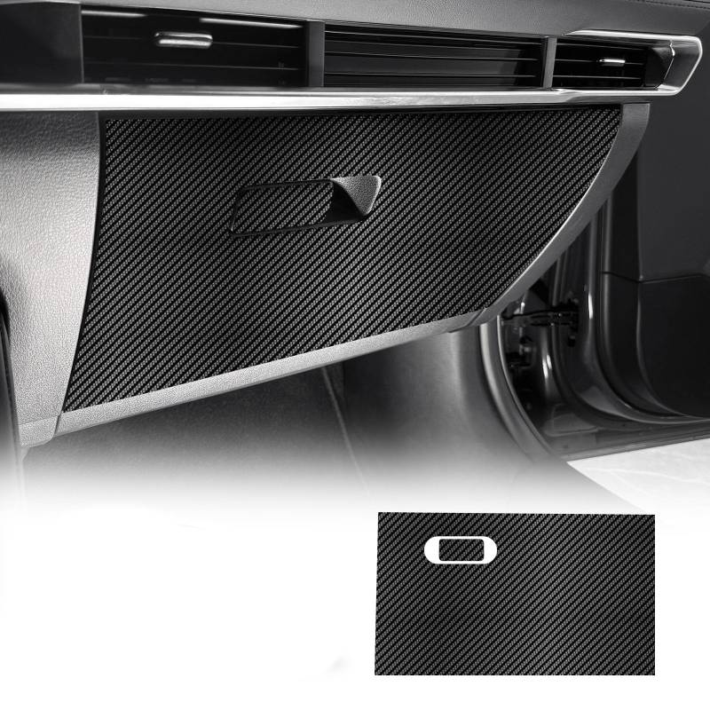 KUNGKIC Car Passenger Toolbox Kick Mats Für Mazda 3 Axela 2019 2020 2021 2022 2023 2024 2025 Kick Mats Schutz Aufkleber Innenraum Aufkleber Zubehör Selbstklebend Seite (Kohlefasermuster) von KUNGKIC