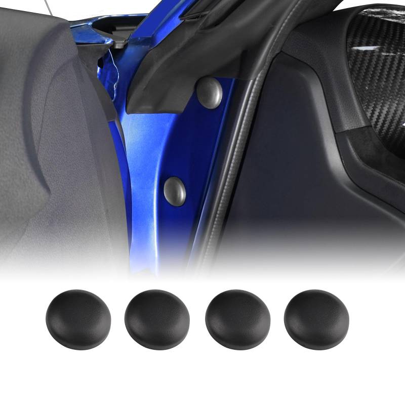 KUNGKIC Für 2021 2022 2023 2024 2025 Toyota GR 86 Subaru BRZ ABS Auto Tür Schraube Abdeckung Trim Auto Interieur Zubehör Schwarz Wasserdicht Anti-Rost 4PCS von KUNGKIC