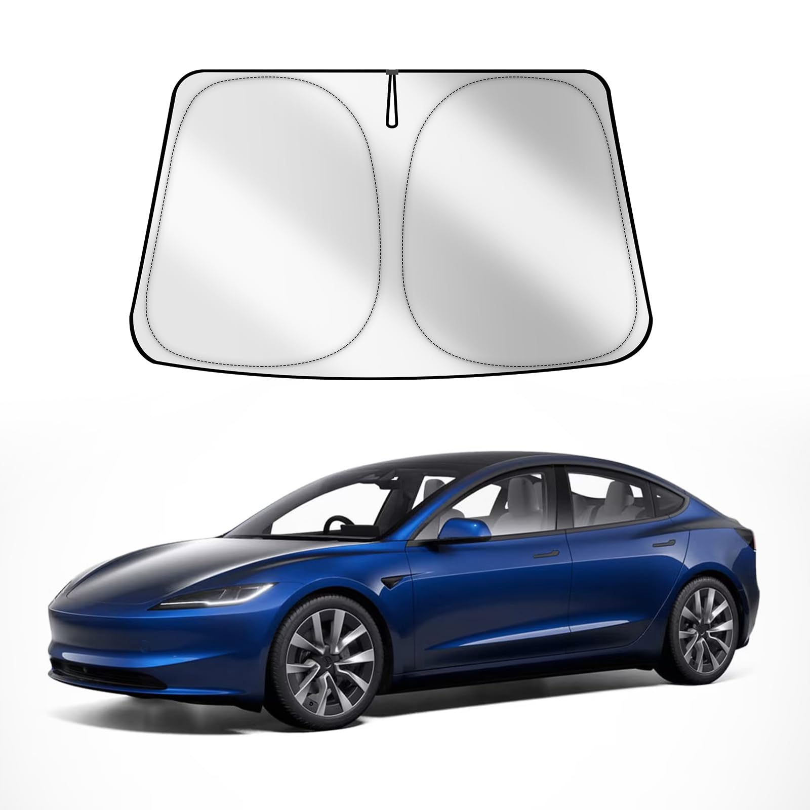 KUNGKIC Für 2024 Tesla Model 3 Highland Auto Windschutzscheibe Sonnenschutz Frontscheibe Faltbarer Sonnenschirm Blockiert UV-Strahlen Sonnenblende Schutz KUNGKIC Für 2024 Tesla Model 3 Highland Auto Windschutzscheibe Sonnenschutz Frontscheibe Faltbarer Sonnenschirm Blockiert UV-Strahlen Sonnenblende Schutz von KUNGKIC