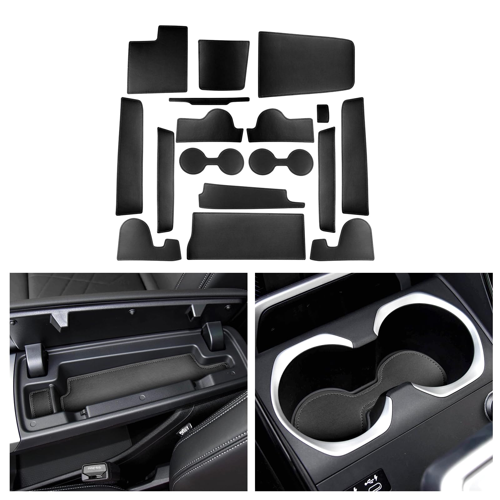 KUNGKIC Für BMW X1 U11 2023 2024 Auto Anti-Rutsch Getränkehalter Handschuhfachmatte einlegen Türtaschenmatten Anti-Staub Interieur Essentials Dekoration Zubehör 17Stück PVC Schwarz KUNGKIC Für BMW X1 U11 2023 2024 Auto Anti-Rutsch Getränkehalter Handschuhfachmatte einlegen Türtaschenmatten Anti-Staub Interieur Essentials Dekoration Zubehör 17Stück PVC Schwarz von KUNGKIC