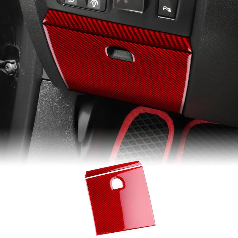KUNGKIC Für Renault Megane/Fluence 2009 2010 2011 2012 2013 2014 Kohlefaser Auto Hauptfahrer Aufbewahrungsbox Aufkleber Innenbereich Dekorativ Zubehör Geschenk (Rot) von KUNGKIC