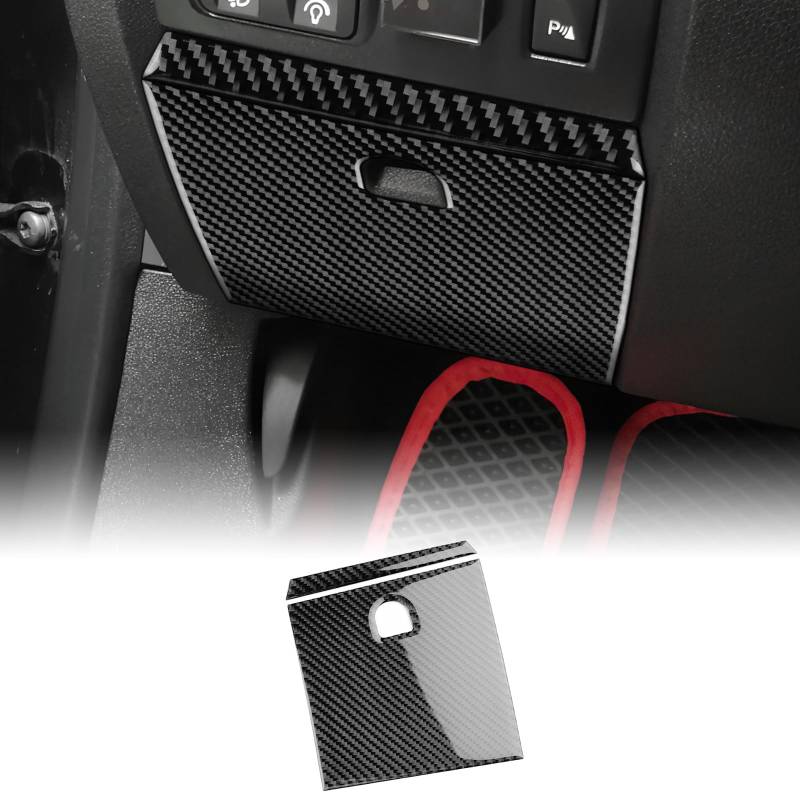 KUNGKIC Für Renault Megane/Fluence 2009 2010 2011 2012 2013 2014 Kohlefaser Auto Hauptfahrer Aufbewahrungsbox Aufkleber Innenbereich Dekorativ Zubehör Geschenk (Schwarz) von KUNGKIC