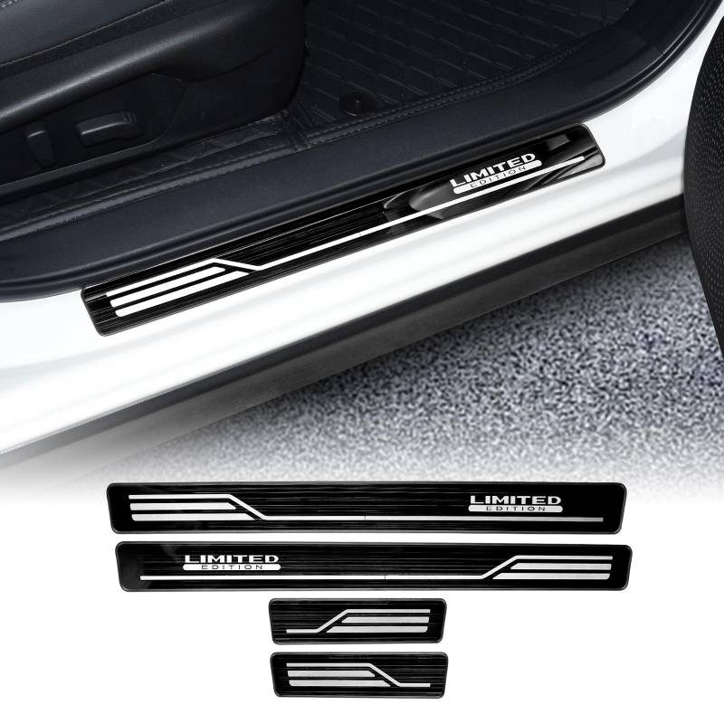 KUNGKIC Für Subaru Crosstrek 2024 2025 Auto Türkantenschutz Schweller Protektor-Aufkleber Anti-Kollisionsschutz-Abdeckung Schwellenwert-Streifen Dekorative Zubehör,Rostfreier Stahl,Schwarz von KUNGKIC
