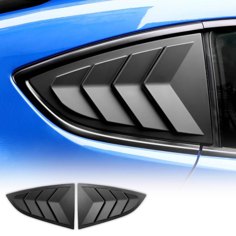 KUNGKIC Für Toyota GR86 86 Subaru BRZ 2021 2022 2023 2024 2025 Hinteres Seitenfenster Lamellen Lüftungsschlitze Fensterschlitze ABS Sonne Regen Schatten Lamellen 2PCS Exterior Dekoration Matt Schwarz von KUNGKIC