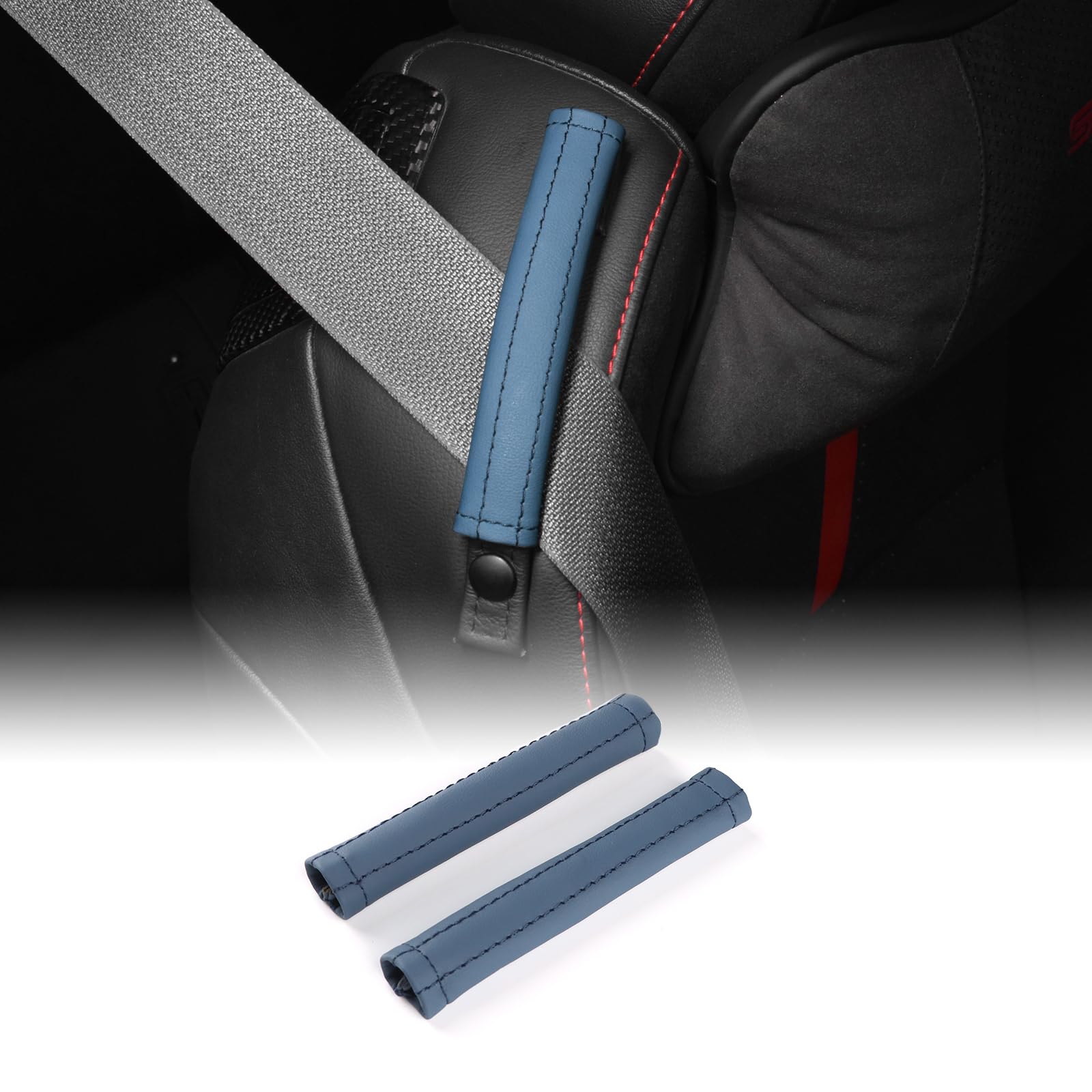 KUNGKIC Für Toyota GR86 86 Subaru BRZ 2021 2022 2023 2024 Sicherheitsgurt-Polster-Abdeckungssatz Gürtelkissen Schutzkissen PU Leder Innenraum Dekoration Zubehör 2PCS Blau KUNGKIC Für Toyota GR86 86 Subaru BRZ 2021 2022 2023 2024 Sicherheitsgurt-Polster-Abdeckungssatz Gürtelkissen Schutzkissen PU Leder Innenraum Dekoration Zubehör 2PCS Blau von KUNGKIC