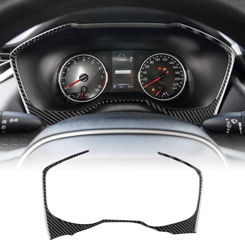 KUNGKIC Für Toyota RAV4 2019 2020 2021 2022 2023 2021 2025 Kohlefaser Auto Armaturenbrett tacho-Rahmen Aufkleber Tachometer Dekorative Innenbereich Zubehör,Geschenk (Schwarz) von KUNGKIC