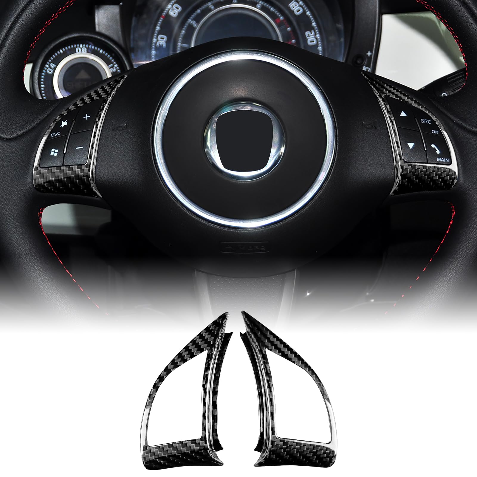 KUNGKIC Hartkohlefaser Auto Lenkrad Frame Lenkradtastenrahmen Dekorativ Aufkleber Innenbereich Compatible with FIAT 500 Abarth 595 2010 2011 2012 2013 2014 2015 Zubehör, Schwarz KUNGKIC Hartkohlefaser Auto Lenkrad Frame Lenkradtastenrahmen Dekorativ Aufkleber Innenbereich Compatible with FIAT 500 Abarth 595 2010 2011 2012 2013 2014 2015 Zubehör, Schwarz von KUNGKIC