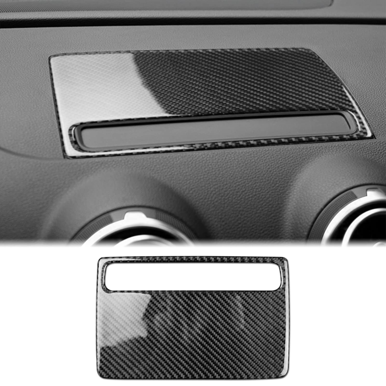 KUNGKIC Kohlefaser Auto Armaturenbrett Konsole Navigation Bildschirm Abdeckung Dekorativ Aufkleber Compatible with Audi A3 8V S3 2014-2019 Innenbereich Zubehör von KUNGKIC