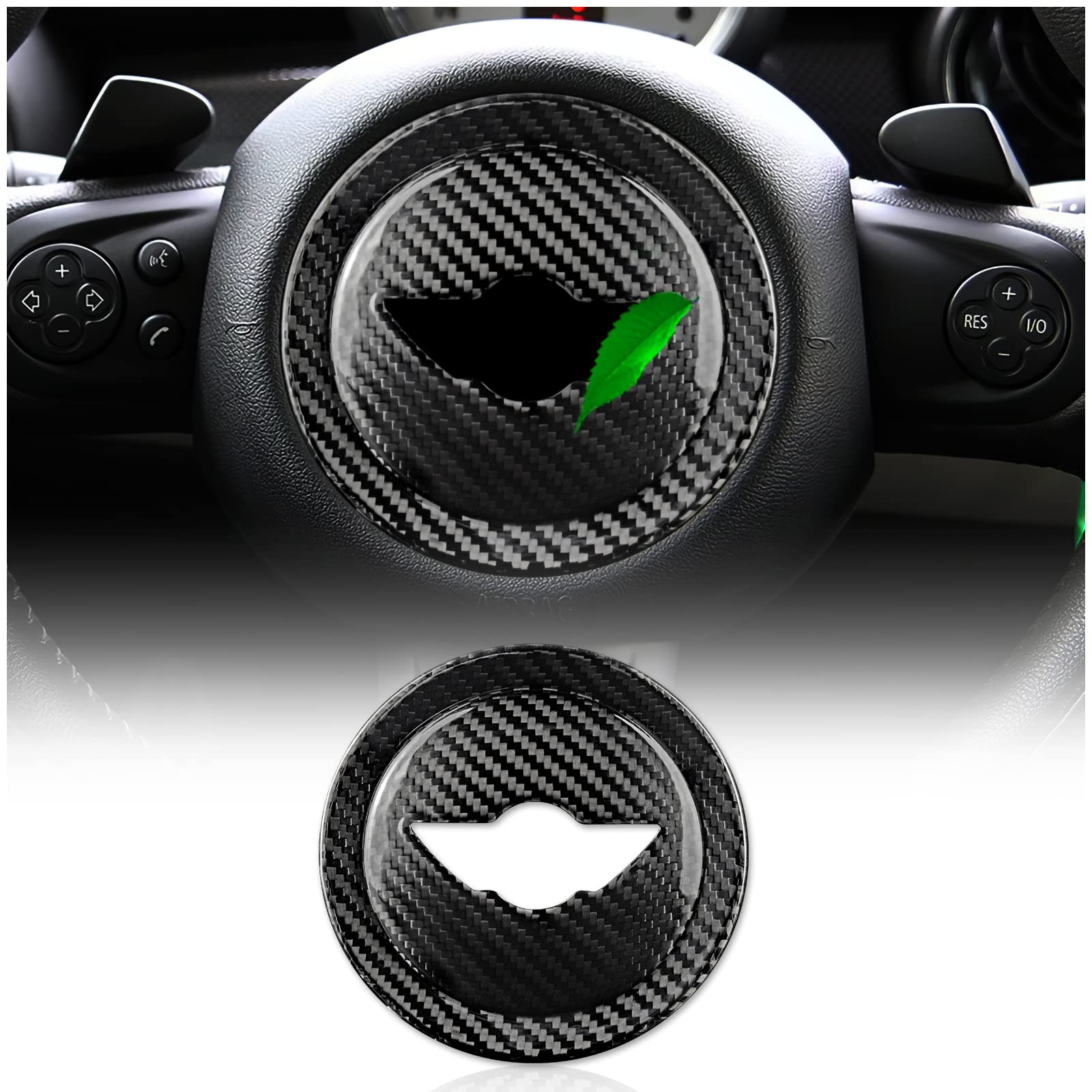 KUNGKIC Kohlefaser Auto Lenkrad Abdeckung für Mini Cooper Clubman R55 R56 R57 R58 R59 R60 Countryman R61 2006 2007 2008 2009 2010 2012 Zubehör Lenkrad-Mittelmarkierung Dekorative Aufkleber-Schwarz KUNGKIC Kohlefaser Auto Lenkrad Abdeckung für Mini Cooper Clubman R55 R56 R57 R58 R59 R60 Countryman R61 2006 2007 2008 2009 2010 2012 Zubehör Lenkrad-Mittelmarkierung Dekorative Aufkleber-Schwarz von KUNGKIC