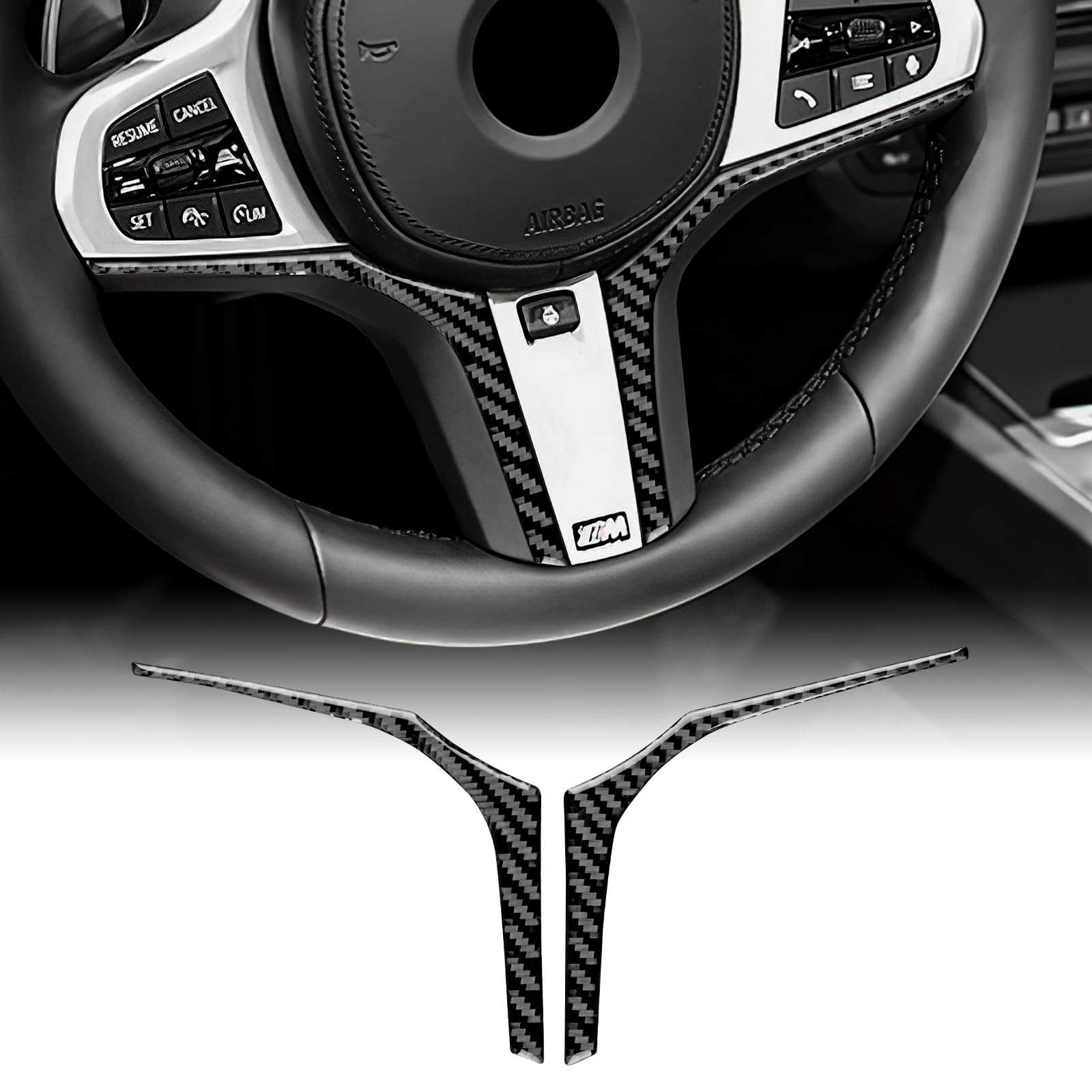 KUNGKIC Kohlefaser Auto-Lenkrad Kinnrahmen Abdeckung Trim Lenkradabdeckung Innenverkleidung Aufkleber Compatible with BMW Z4 G29 2019 2020 2021 2022 2023 Zubehör, Schwarz KUNGKIC Kohlefaser Auto-Lenkrad Kinnrahmen Abdeckung Trim Lenkradabdeckung Innenverkleidung Aufkleber Compatible with BMW Z4 G29 2019 2020 2021 2022 2023 Zubehör, Schwarz von KUNGKIC