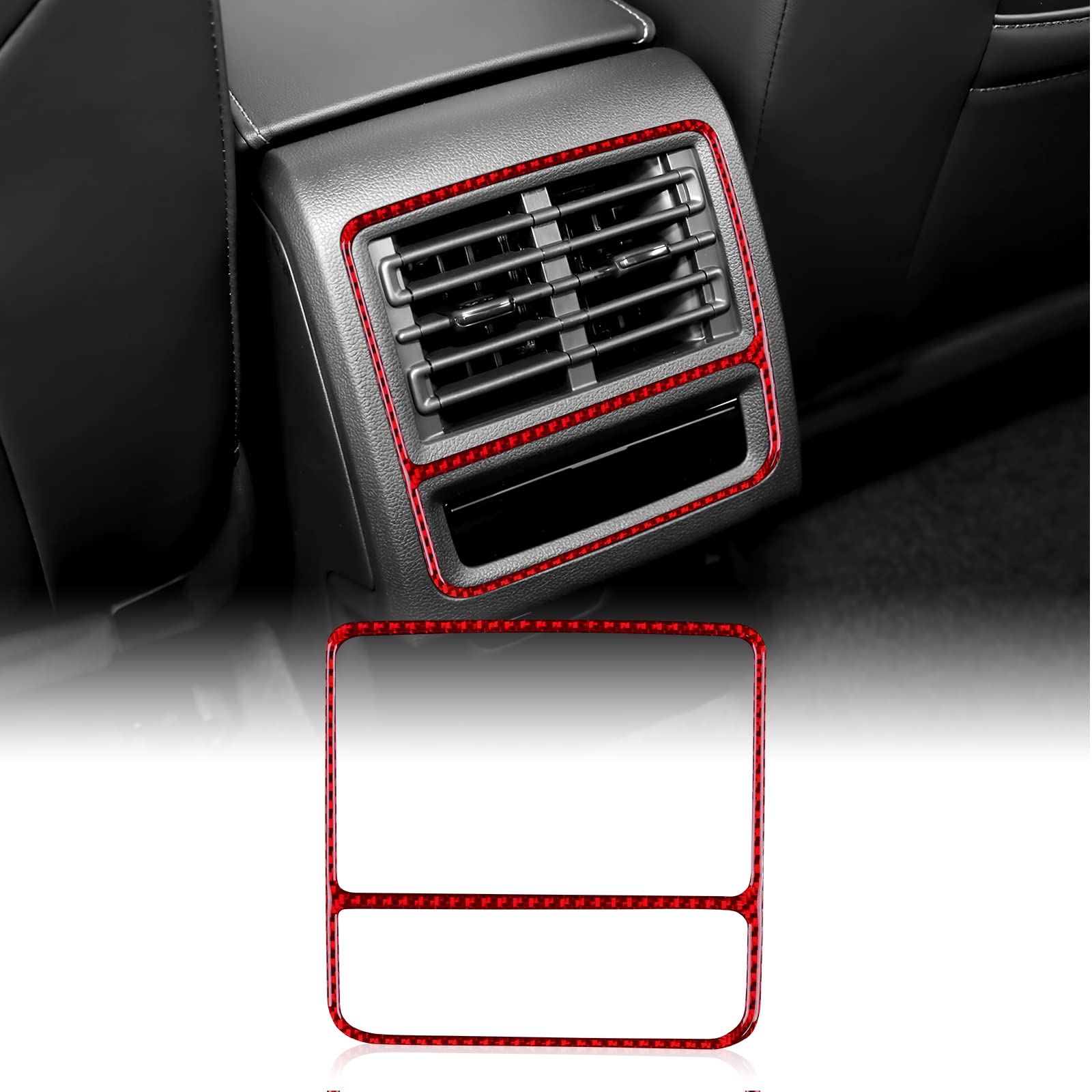 KUNGKIC Kohlefaser Auto-Rücksitz-Luftauslassrahmen Aufkleber Hintere Belüftungsdüsen der Klimaanlage Trim Innenbereich Compatible with volkswagen vw Golf 8 2020 2021 2022 2023 Zubehör Rot KUNGKIC Kohlefaser Auto-Rücksitz-Luftauslassrahmen Aufkleber Hintere Belüftungsdüsen der Klimaanlage Trim Innenbereich Compatible with volkswagen vw Golf 8 2020 2021 2022 2023 Zubehör Rot von KUNGKIC
