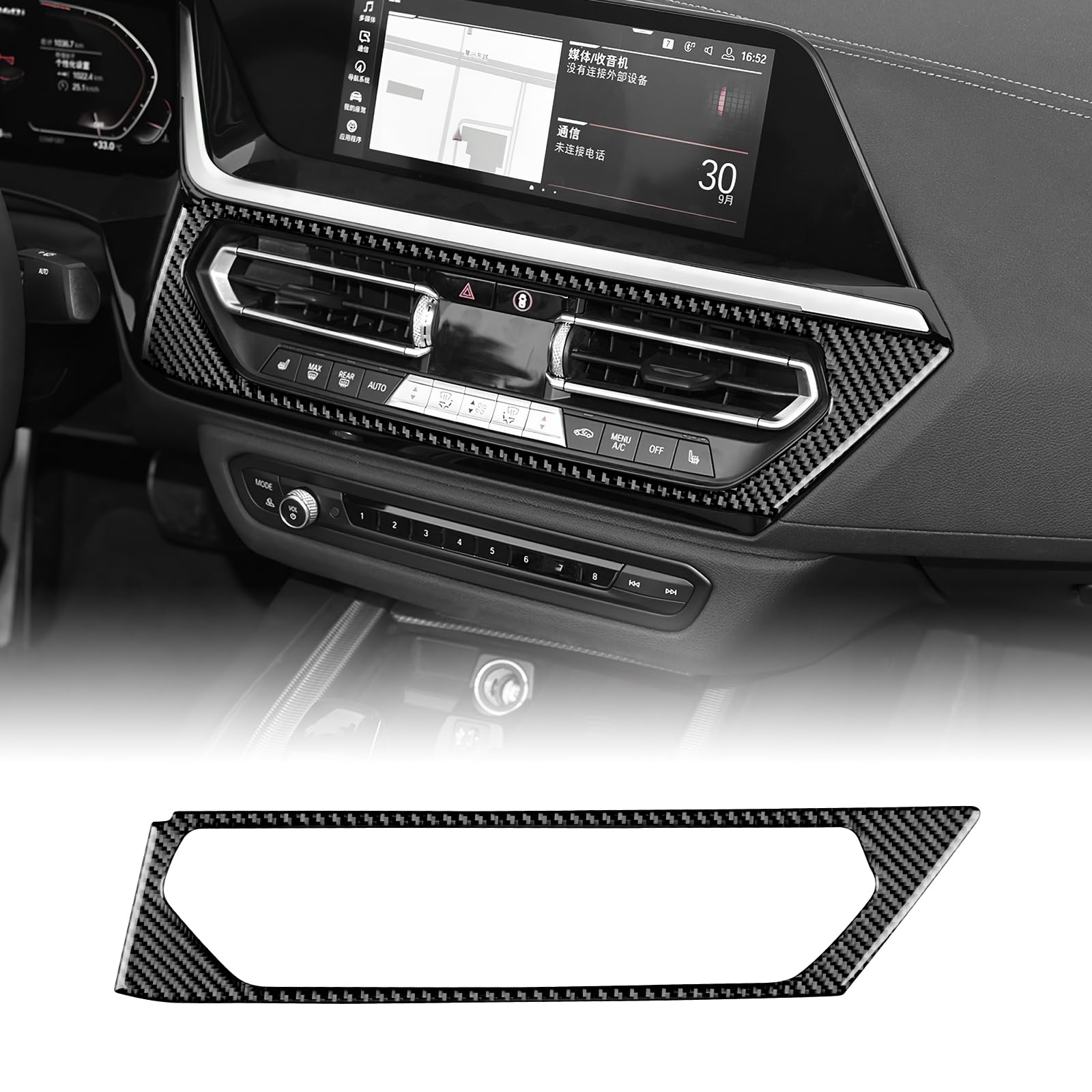 KUNGKIC Kohlefaser Auto Zentrale Steuerung AC Luftauslass Panel Entlüftung Rahmen Aufkleber Innenbereich Dekorativ Compatible with BMW Z4 G29 2019 2020 2021 2022 2023 Zubehör Schwarz KUNGKIC Kohlefaser Auto Zentrale Steuerung AC Luftauslass Panel Entlüftung Rahmen Aufkleber Innenbereich Dekorativ Compatible with BMW Z4 G29 2019 2020 2021 2022 2023 Zubehör Schwarz von KUNGKIC