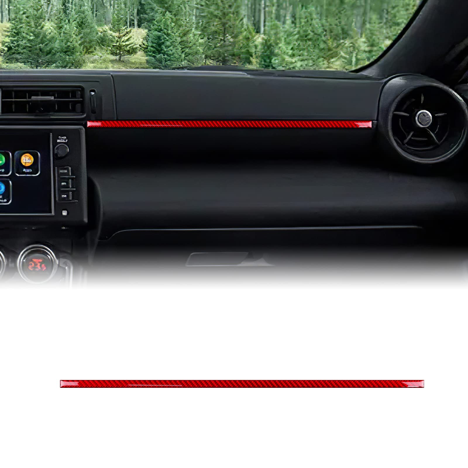 KUNGKIC Kohlefaser Auto-Zentralsteuerung Co-Pilot Zierleiste Aufkleber Dekorativ Innenbereich Compatible with Subaru BRZ ZN8 Toyota 86 ZN8 2021 2022 2023 Zubehör Rot KUNGKIC Kohlefaser Auto-Zentralsteuerung Co-Pilot Zierleiste Aufkleber Dekorativ Innenbereich Compatible with Subaru BRZ ZN8 Toyota 86 ZN8 2021 2022 2023 Zubehör Rot von KUNGKIC