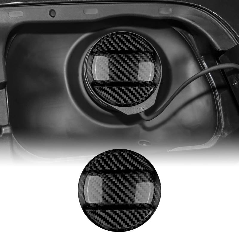 KUNGKIC Kohlefaser Universal Auto-Kraftstofftank-Öl-Gas-Deckel Aufkleber Dekoration Compatible with vw VOlkswagen Golf 6 7 8 MK7 GTI MK8 GTI BEetle Sicrocco PAssat CC TIguan Zubehör-Schwarz,Stil A von KUNGKIC