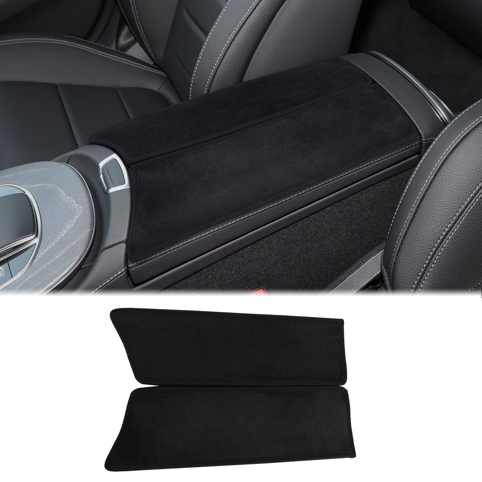 KUNGKIC flanell Auto Armlehne Kissen Mittelkonsole Armlehne Box Matte Innenbereich Compatible with Mercedes Benz A C E S Class GLE GLB GLA W206 W213 Zubehör (Schwarz, W213 2016-2022) KUNGKIC flanell Auto Armlehne Kissen Mittelkonsole Armlehne Box Matte Innenbereich Compatible with Mercedes Benz A C E S Class GLE GLB GLA W206 W213 Zubehör (Schwarz, W213 2016-2022) von KUNGKIC
