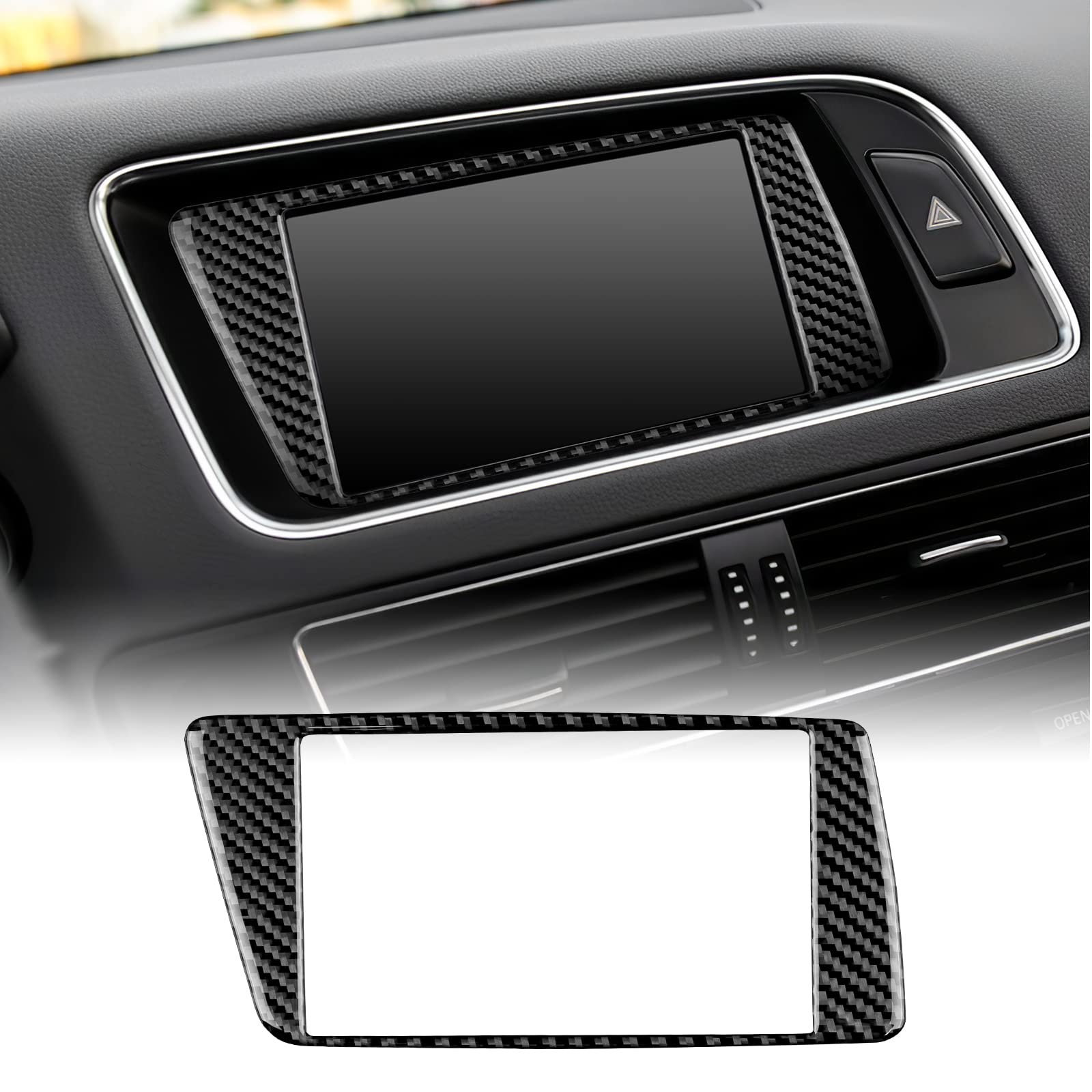 KUNGKIC Kohlefaser für Audi Auto Zentralsteuerung Navigation Bildschirm Panel Rahmen Aufkleber Dekorative Innenbereich Compatible with Audi Q5 A4 A5 2009-2016 Zubehör Schwarz KUNGKIC Kohlefaser für Audi Auto Zentralsteuerung Navigation Bildschirm Panel Rahmen Aufkleber Dekorative Innenbereich Compatible with Audi Q5 A4 A5 2009-2016 Zubehör Schwarz von KUNGKIC
