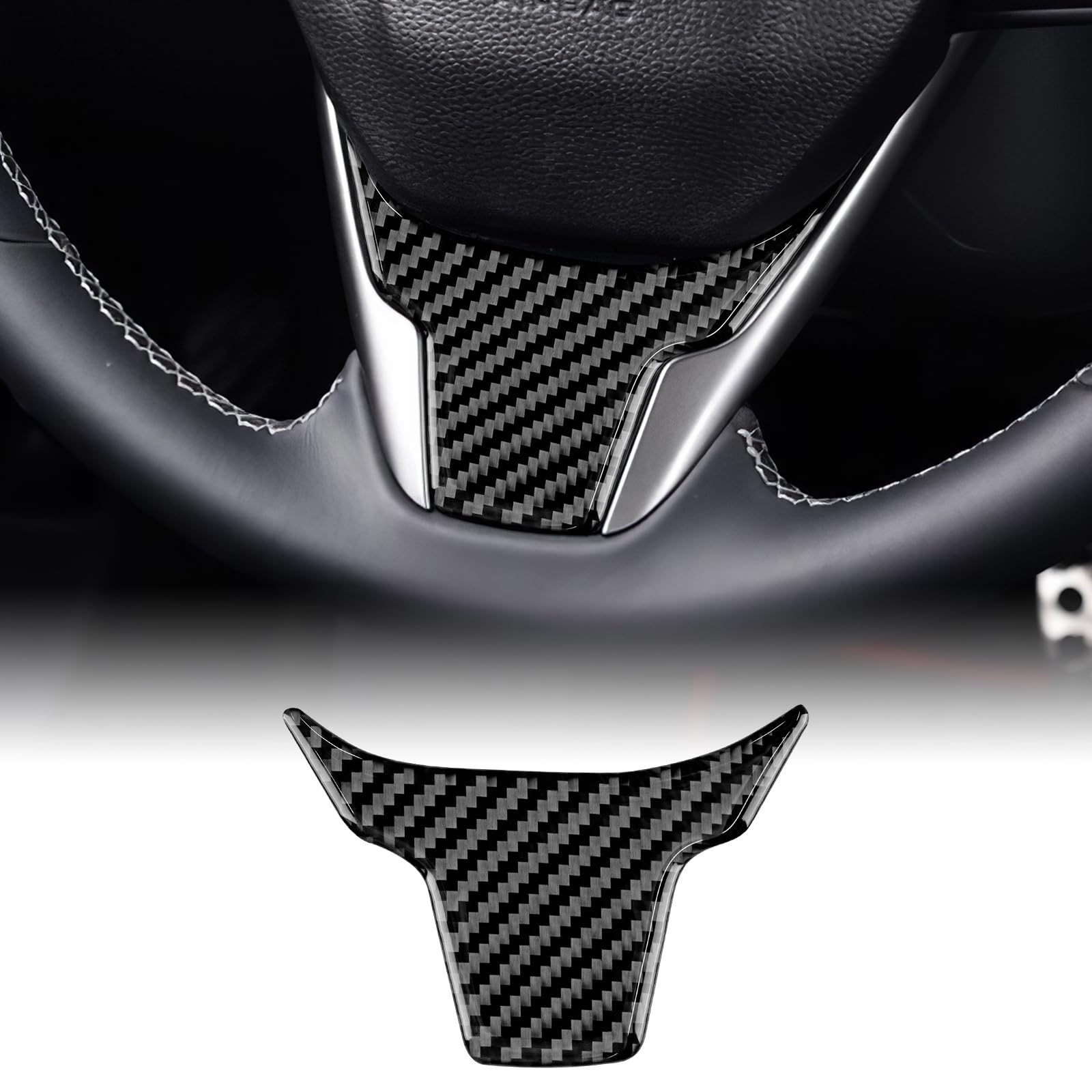 KUNGKIC Kohlefaser für Civic Auto-Lenkrad Kinnrahmen Abdeckung Trim Lenkradabdeckung Innenverkleidung Aufkleber Compatible with Honda Civic 2016-2021 Zubehör, Schwarz KUNGKIC Kohlefaser für Civic Auto-Lenkrad Kinnrahmen Abdeckung Trim Lenkradabdeckung Innenverkleidung Aufkleber Compatible with Honda Civic 2016-2021 Zubehör, Schwarz von KUNGKIC