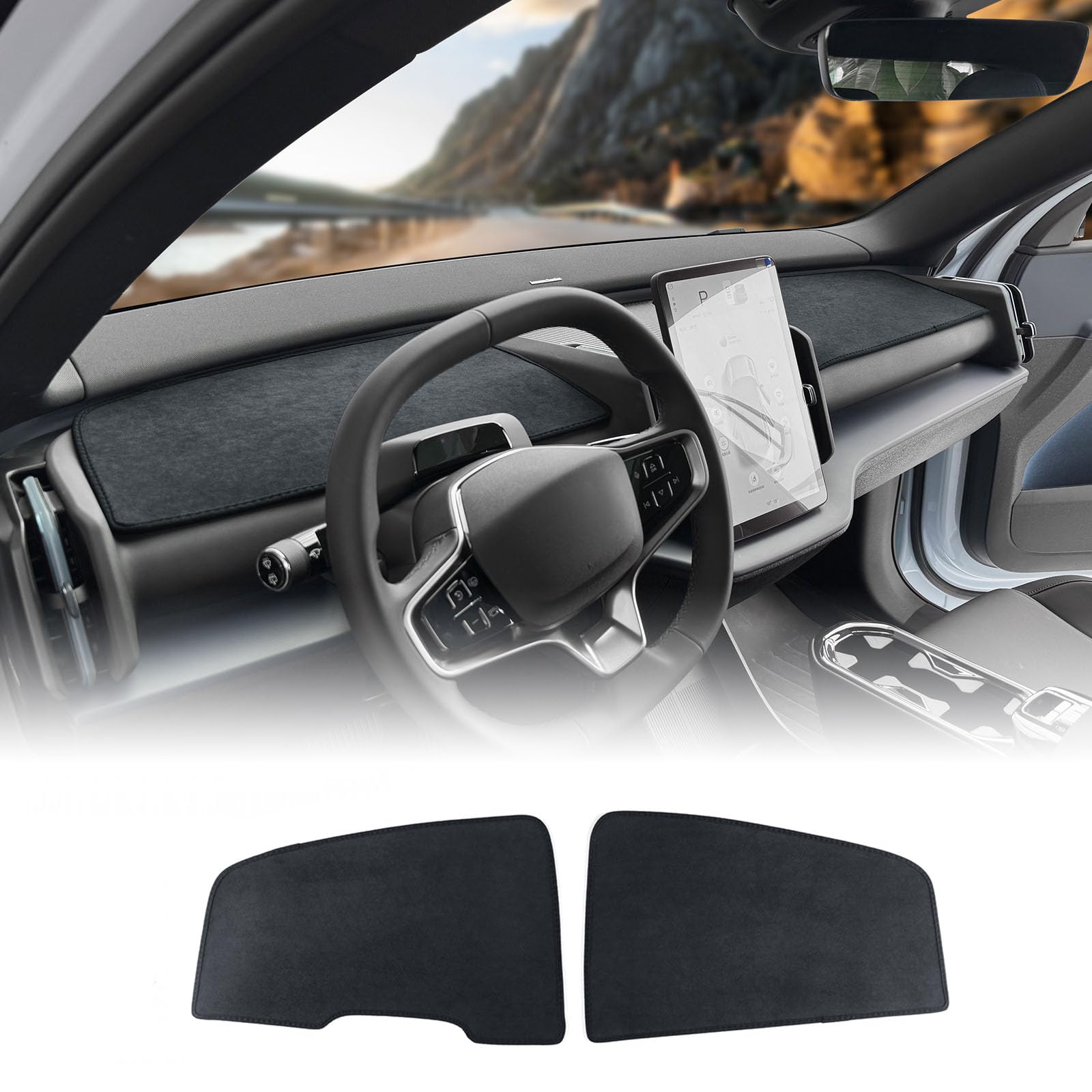 KUNGKIC Matte Teppich Armaturenbrett Auto Armaturenbrett Abdeckung rutschfeste Matte Instrument Teppich DashMat Für Volvo Ex30 2023 2024 2025 KUNGKIC Matte Teppich Armaturenbrett Auto Armaturenbrett Abdeckung rutschfeste Matte Instrument Teppich DashMat Für Volvo Ex30 2023 2024 2025 von KUNGKIC