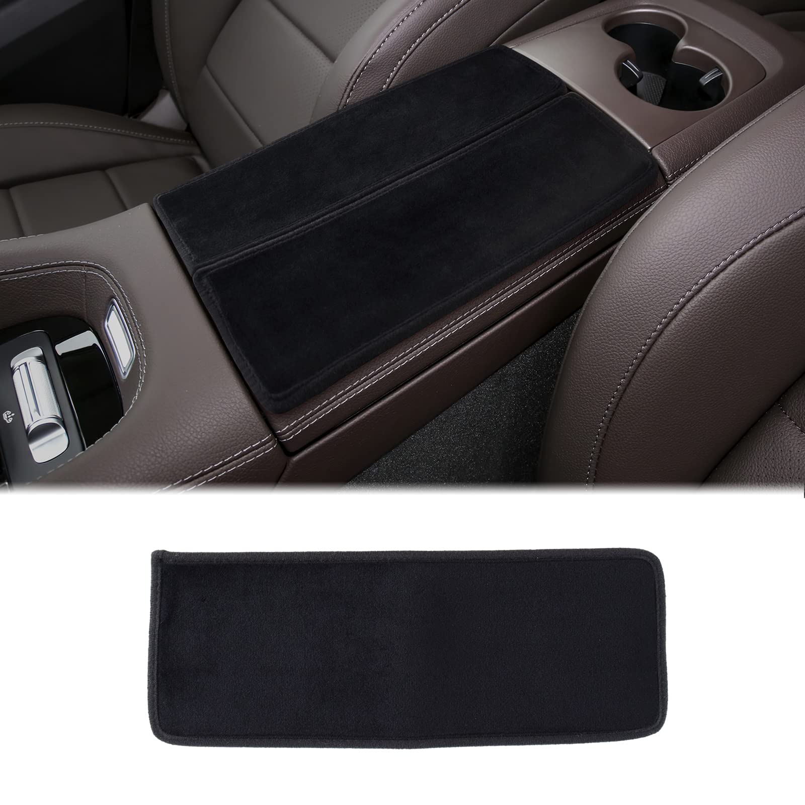 KUNGKIC flanell Auto Armlehne Kissen Mittelkonsole Armlehne Box Matte Innenbereich Compatible with Mercedes Benz A C E S Class GLE GLB GLA W206 W213 Zubehör (Schwarz, GLE 2020-2022) KUNGKIC flanell Auto Armlehne Kissen Mittelkonsole Armlehne Box Matte Innenbereich Compatible with Mercedes Benz A C E S Class GLE GLB GLA W206 W213 Zubehör (Schwarz, GLE 2020-2022) von KUNGKIC
