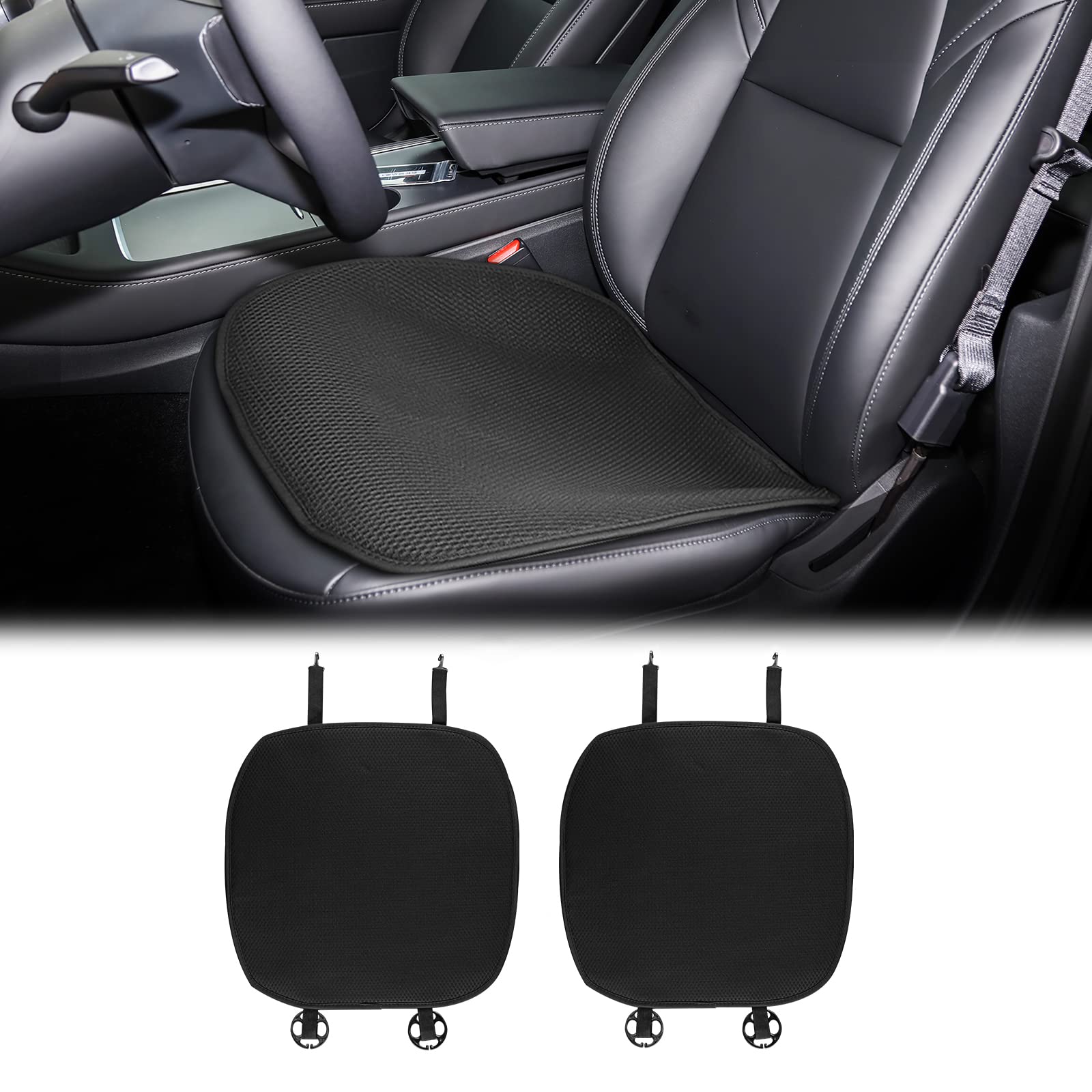 KUNGKIC für 2017-2023 Tesla Model 3 Mesh Auto Sitzbezug Set Atmungsaktiv Kühlung Vordersitz Schutzabdeckungen für Die ganze Saison Innenbereich Zubehör 2Stück Schwarz KUNGKIC für 2017-2023 Tesla Model 3 Mesh Auto Sitzbezug Set Atmungsaktiv Kühlung Vordersitz Schutzabdeckungen für Die ganze Saison Innenbereich Zubehör 2Stück Schwarz von KUNGKIC