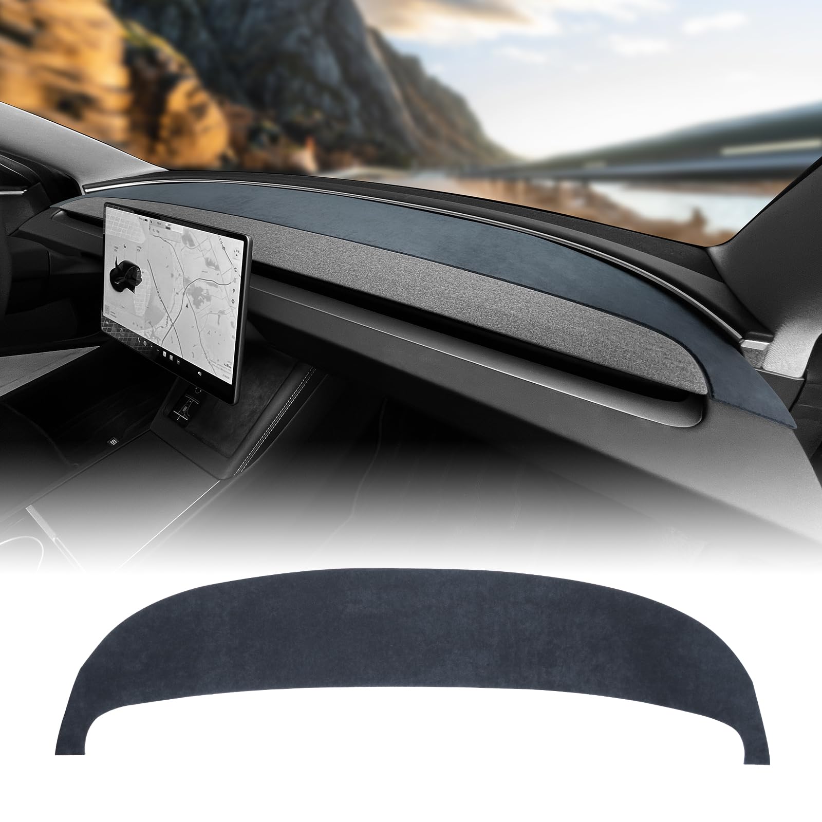 KUNKGIC Flanell Auto Dashboard Matte Dashboard Cover Auto Innenraum Sonnenschutz Dashboard Lichtschutz Matte Compatible with Tesla Model 3 2024 Schutzpolster Zubehör KUNKGIC Flanell Auto Dashboard Matte Dashboard Cover Auto Innenraum Sonnenschutz Dashboard Lichtschutz Matte Compatible with Tesla Model 3 2024 Schutzpolster Zubehör von KUNGKIC