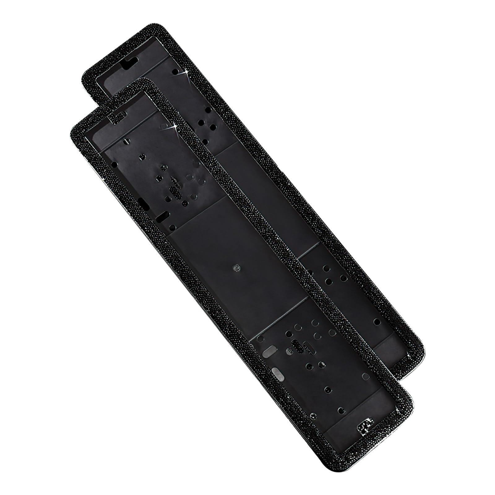 KUNIO 2 PCS Kennzeichenhalterung Nummernschildhalterung Glitzer Auto Kennzeichenhalter passt für alle Fahrzeuge und Modelle Kennzeichenhalter Edelstahl Nummernschildhalter Schwarz KUNIO 2 PCS Kennzeichenhalterung Nummernschildhalterung Glitzer Auto Kennzeichenhalter passt für alle Fahrzeuge und Modelle Kennzeichenhalter Edelstahl Nummernschildhalter Schwarz von KUNIO