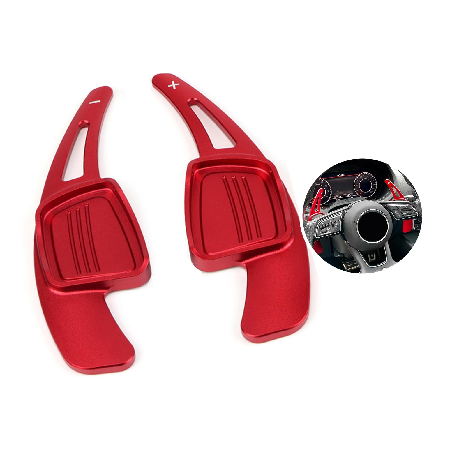 KUNIO 2 Stücke Lenkrad Schaltwippen Verlängerung Paddles Lenkrad für Audi A3 A4 B9 S4 A5 S5 Q2 Q5 Q7 SQ5 TT TTS 2017-2020 Aluminiumlegierung Paddle Shifter Extensions Zubehör Rot KUNIO 2 Stücke Lenkrad Schaltwippen Verlängerung Paddles Lenkrad für Audi A3 A4 B9 S4 A5 S5 Q2 Q5 Q7 SQ5 TT TTS 2017-2020 Aluminiumlegierung Paddle Shifter Extensions Zubehör Rot von KUNIO