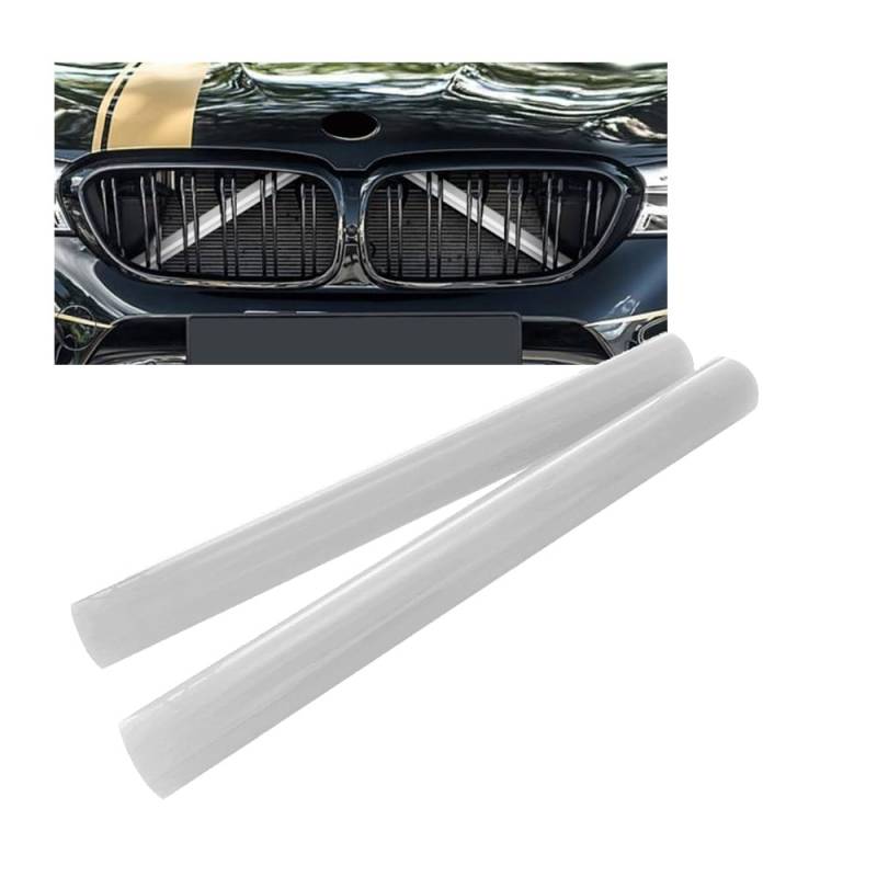 KUNIO 2PCS Frontgrill Streifen Passt für BMW Streifen für Kühlergrill E60 F52 Frontgrill Einsatz Streifen Kühlergrill Zierleiste Zubehör Weiß von KUNIO