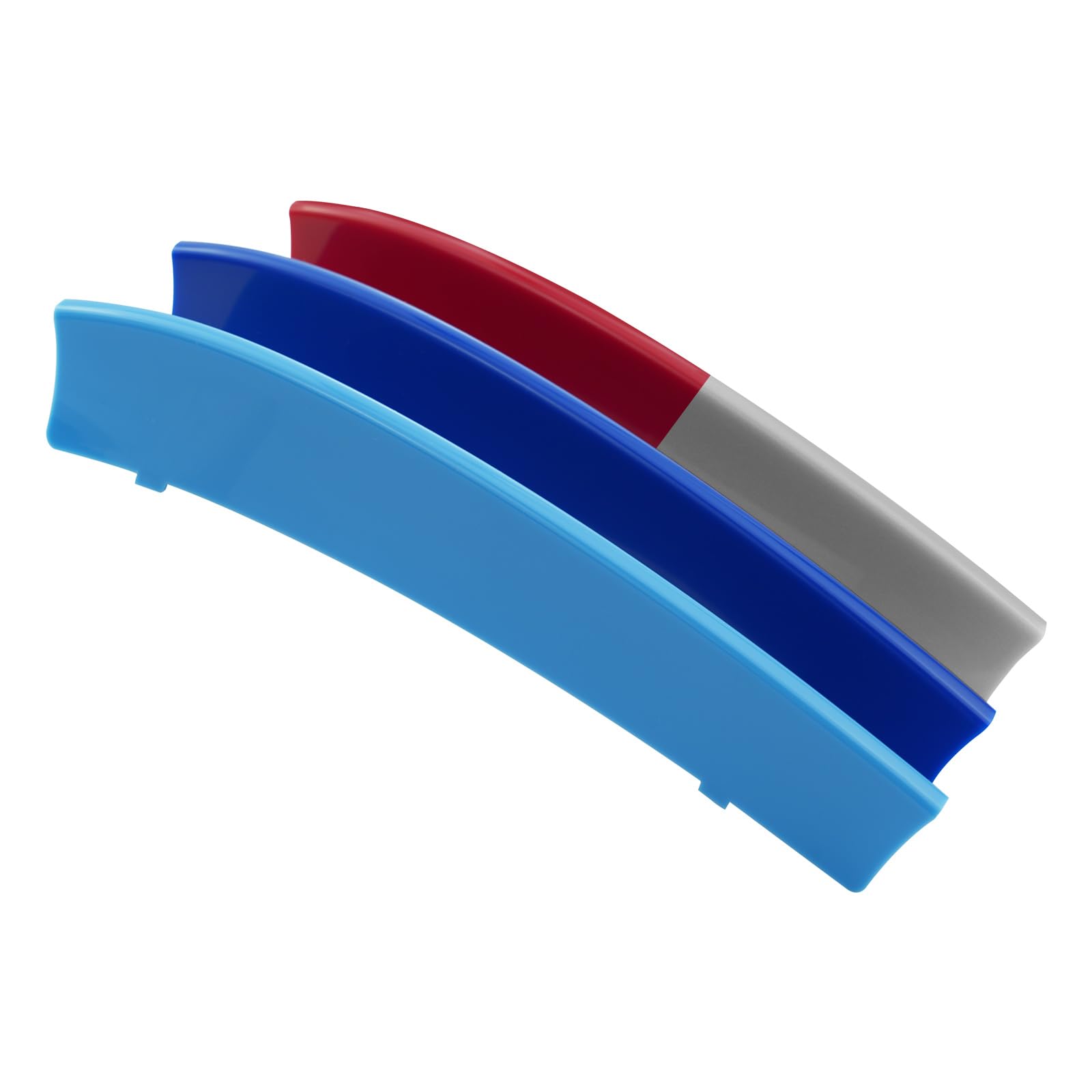 KUNIO 3PCS Frontgrill Streifen passt für X1 E84 2009-2016（7 Grills） Kühlergrill Frontgrill Einsatz Streifen Zierleisten Schutz Auto Zubehör (Red+Dark Blue+Light Blue) von KUNIO