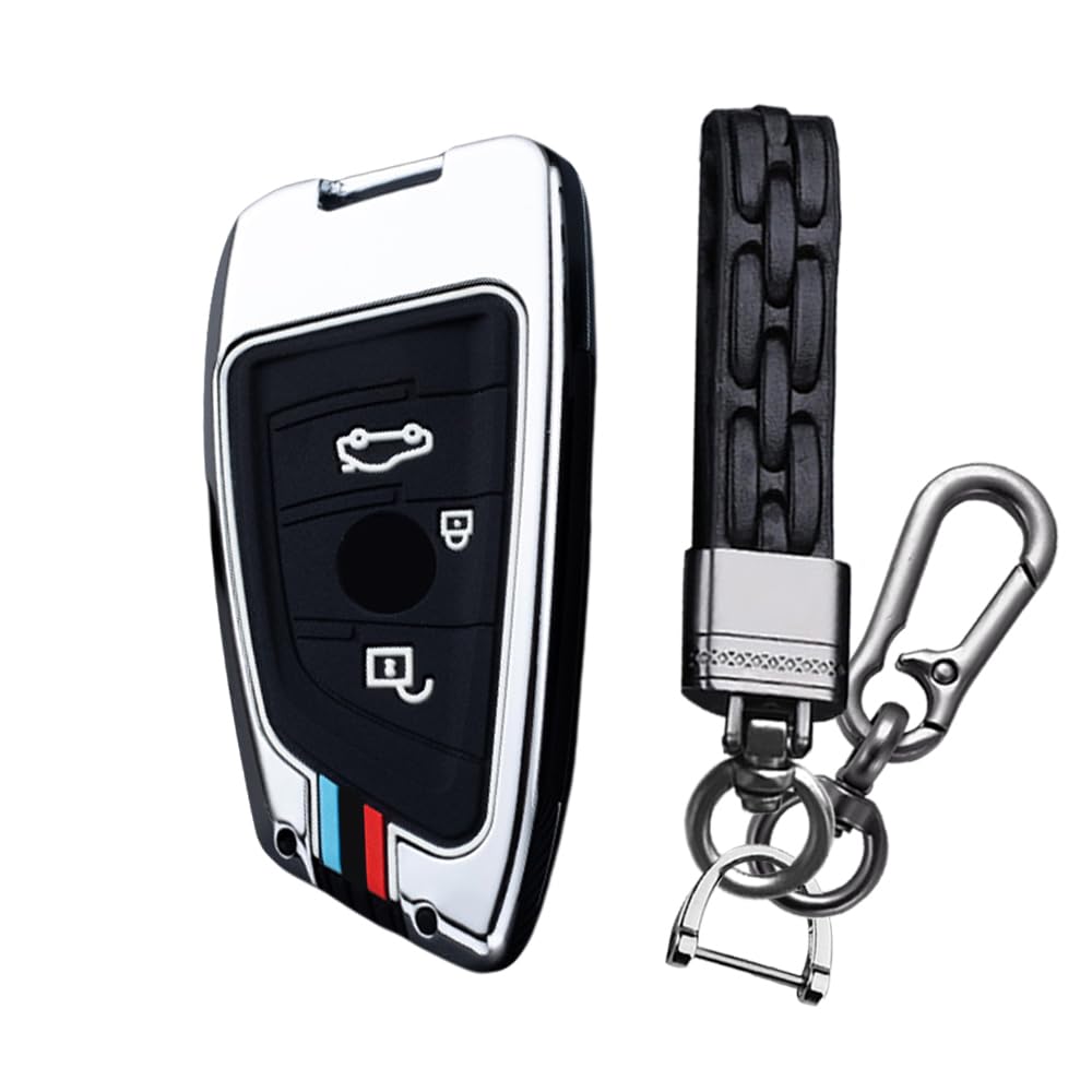 KUNIO Keyless Schlüsselhülle Passt für BMW X1 X3 X6 X7 1er 3er 5er 6er 7er G20 G30 G31 G11 F16 G01 G02 F48 X5 F15 M50D Z4 G29 Metallgehäuse Schlüsseletui Schlüsselanhänger 3 Tasten Silber KUNIO Keyless Schlüsselhülle Passt für BMW X1 X3 X6 X7 1er 3er 5er 6er 7er G20 G30 G31 G11 F16 G01 G02 F48 X5 F15 M50D Z4 G29 Metallgehäuse Schlüsseletui Schlüsselanhänger 3 Tasten Silber von KUNIO