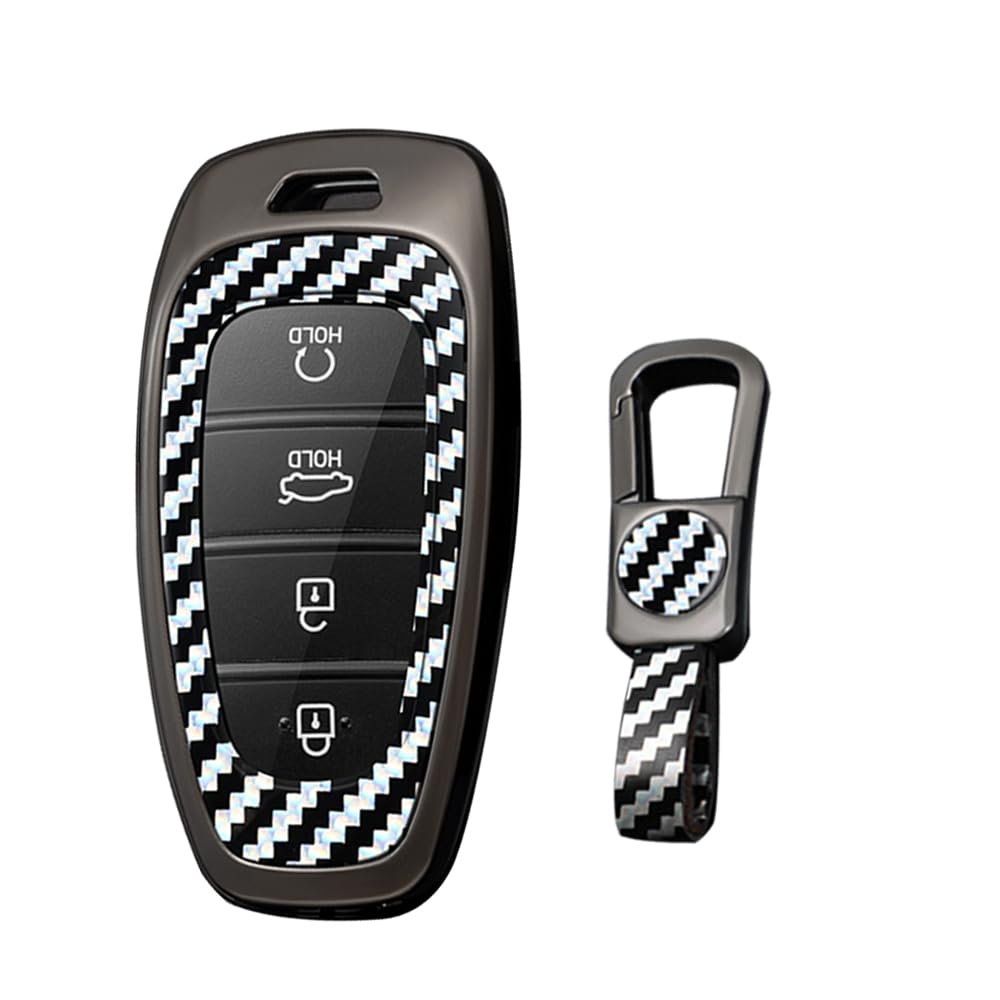 KUNIO Keyless Schlüsselhülle Passt für Hyundai Tucson NX4 Ioniq 5 Santa Fe Nexo 2021 2022 2023 Schutz Metall Schlüsseletui Schlüsselcover Schlüsselanhänger 3/4/5/6/7/8 Tasten Silber KUNIO Keyless Schlüsselhülle Passt für Hyundai Tucson NX4 Ioniq 5 Santa Fe Nexo 2021 2022 2023 Schutz Metall Schlüsseletui Schlüsselcover Schlüsselanhänger 3/4/5/6/7/8 Tasten Silber von KUNIO