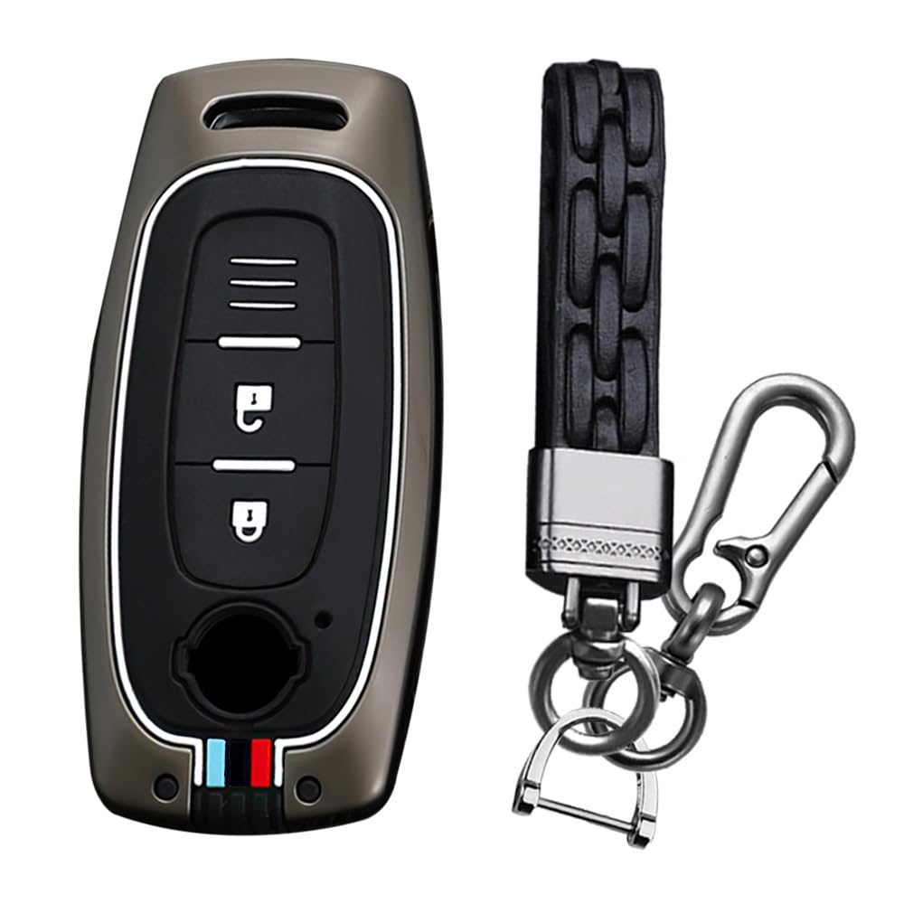 KUNIO Keyless Schlüsselhülle Passt für Nissan X-Trail Qashqai J12 Altima Teana 2022 2023 Ariya Metallgehäuse Schutz Autoschlüssel Hülle Schlüsselanhänger 2 Tasten A Schwarz KUNIO Keyless Schlüsselhülle Passt für Nissan X-Trail Qashqai J12 Altima Teana 2022 2023 Ariya Metallgehäuse Schutz Autoschlüssel Hülle Schlüsselanhänger 2 Tasten A Schwarz von KUNIO