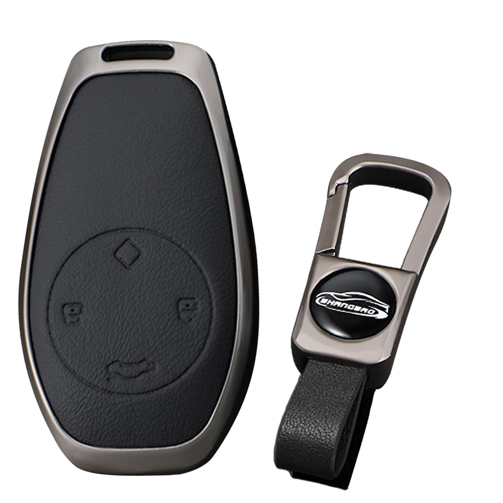KUNIO Keyless Schlüsselhülle für Leapmotor T03 S01 C11 für Leap Motor Schlüsselschutz Zinklegierung Gehäuse Schlüsselcover Schlüsselanhänger 4 Tasten B Schwarz KUNIO Keyless Schlüsselhülle für Leapmotor T03 S01 C11 für Leap Motor Schlüsselschutz Zinklegierung Gehäuse Schlüsselcover Schlüsselanhänger 4 Tasten B Schwarz von KUNIO