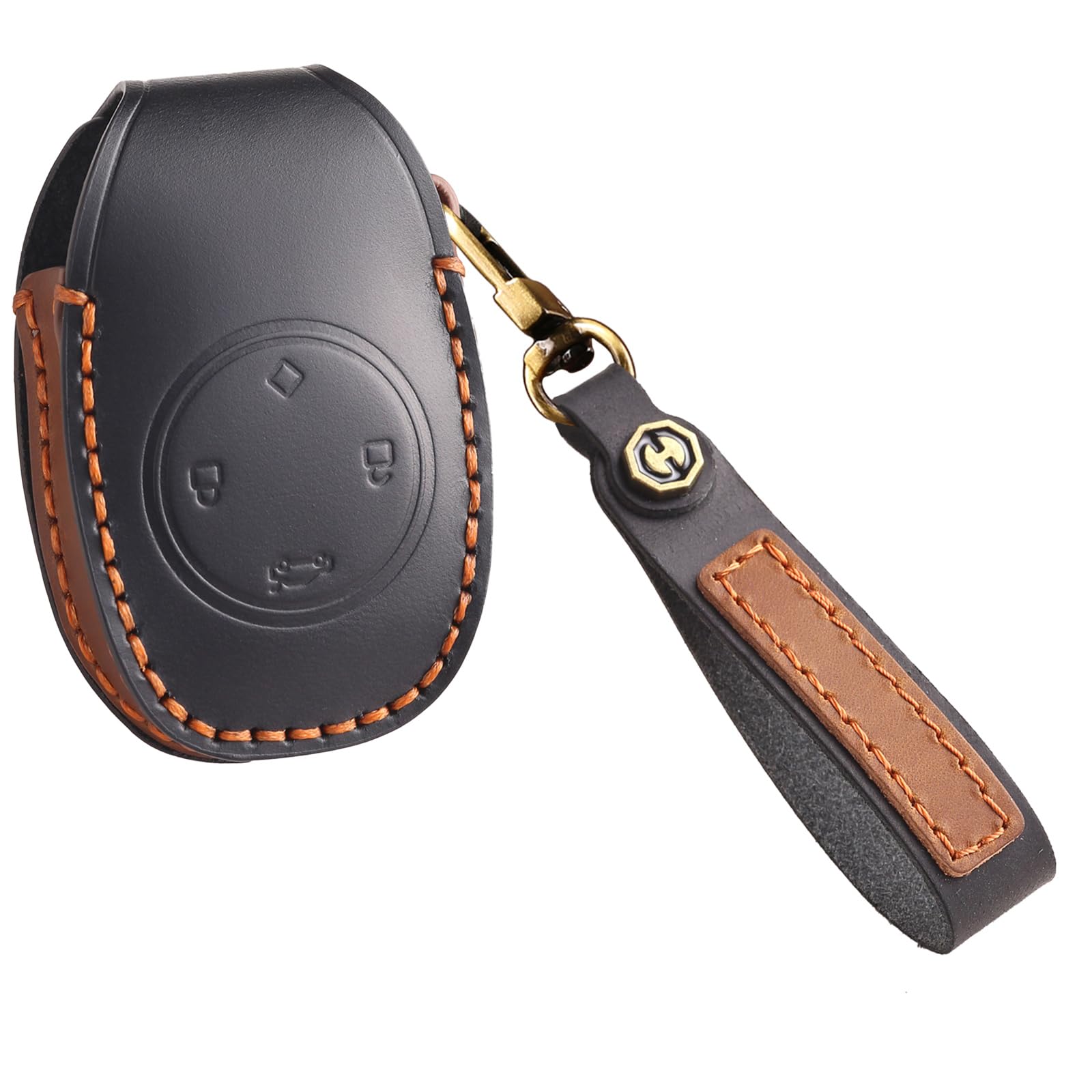 KUNIO Leder Schlüsselhülle für Leapmotor T03 S01 C11 für Leap Motor Autoschlüssel Schutz Schlüsselcover Schlüsselanhänger Geschenk 4 Tasten Schwarz KUNIO Leder Schlüsselhülle für Leapmotor T03 S01 C11 für Leap Motor Autoschlüssel Schutz Schlüsselcover Schlüsselanhänger Geschenk 4 Tasten Schwarz von KUNIO