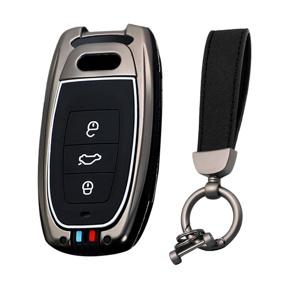KUNIO Schlüsselhülle Passt für Audi A4 A5 A6 A7 A8 RS4 RS5 RS6 RS7 Q5 Q8 R8 S4 S5 S6 S7 Metallgehäuse Keyless Schlüsselcover Schutz Schlüsselcase 3 Tasten Schlüsselanhänger B Schwarz KUNIO Schlüsselhülle Passt für Audi A4 A5 A6 A7 A8 RS4 RS5 RS6 RS7 Q5 Q8 R8 S4 S5 S6 S7 Metallgehäuse Keyless Schlüsselcover Schutz Schlüsselcase 3 Tasten Schlüsselanhänger B Schwarz von KUNIO