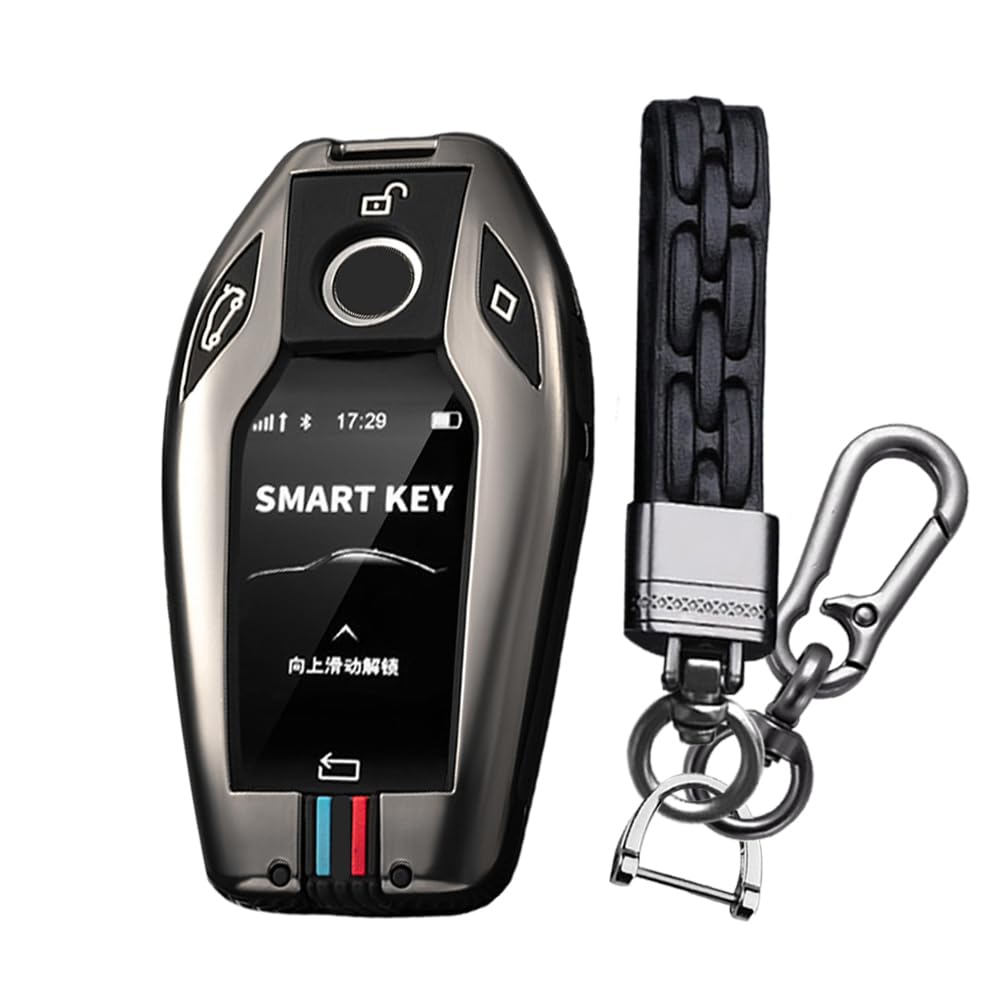 KUNIO Schlüsselhülle Passt für BMW Display Key X4 G02 2012-2024 Autoschlüssel Hülle Metall Schlüsseletui 3 Tasten Schlüsselanhänger A Schwarz KUNIO Schlüsselhülle Passt für BMW Display Key X4 G02 2012-2024 Autoschlüssel Hülle Metall Schlüsseletui 3 Tasten Schlüsselanhänger A Schwarz von KUNIO