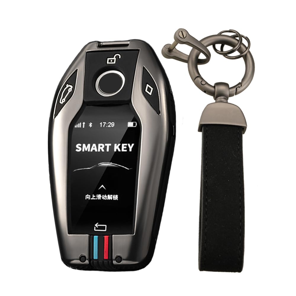 KUNIO Schlüsselhülle Passt für BMW Display Key X4 G02 2012-2024 Autoschlüssel Hülle Metall Schlüsseletui 3 Tasten Schlüsselanhänger B Schwarz KUNIO Schlüsselhülle Passt für BMW Display Key X4 G02 2012-2024 Autoschlüssel Hülle Metall Schlüsseletui 3 Tasten Schlüsselanhänger B Schwarz von KUNIO
