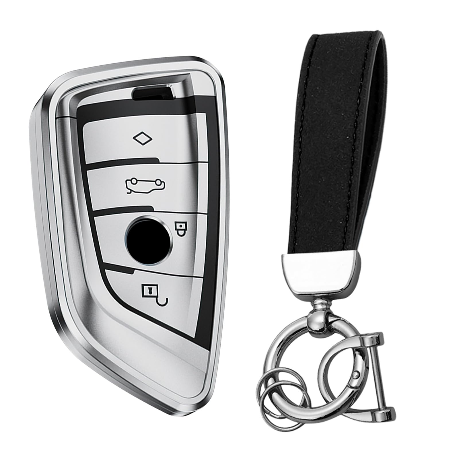 KUNIO Schlüsselhülle Passt für BMW X1 X3 X6 X7 1er 3er 5er 6er 7er G20 G30 G31 G11 F16 G01 G02 F48 X5 F15 M50D Z4 G29 Schlüsselcover Aluminium Schutz Schlüsselanhänger 4 Tasten B Schwarz KUNIO Schlüsselhülle Passt für BMW X1 X3 X6 X7 1er 3er 5er 6er 7er G20 G30 G31 G11 F16 G01 G02 F48 X5 F15 M50D Z4 G29 Schlüsselcover Aluminium Schutz Schlüsselanhänger 4 Tasten B Schwarz von KUNIO