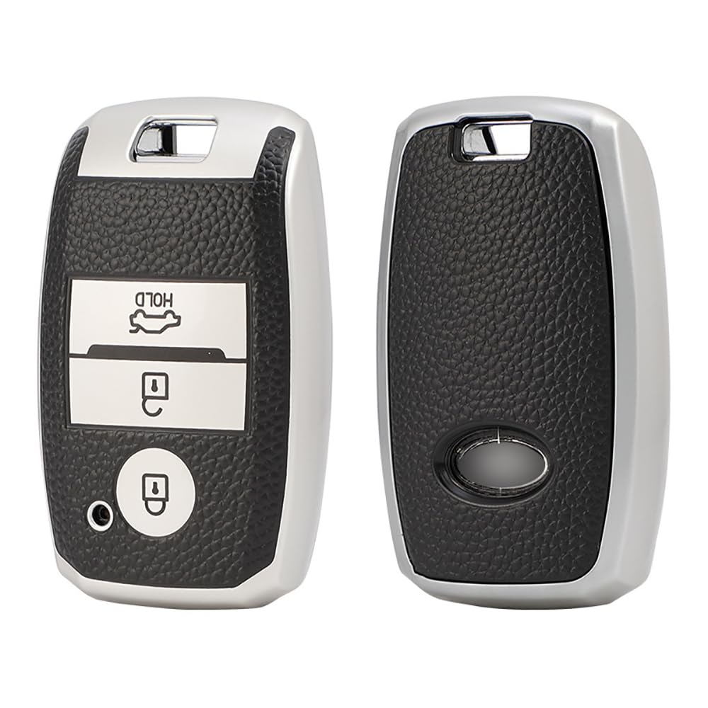 KUNIO Schlüsselhülle Passt für Kia Sportage Rio NIRO Sorento Stonic Ceed 2 Picanto GT Line Picanto X-line Soul K3 KX3 Keyless Schlüsselschutz TPU Schlüsselcover 3 Tasten D Silver KUNIO Schlüsselhülle Passt für Kia Sportage Rio NIRO Sorento Stonic Ceed 2 Picanto GT Line Picanto X-line Soul K3 KX3 Keyless Schlüsselschutz TPU Schlüsselcover 3 Tasten D Silver von KUNIO