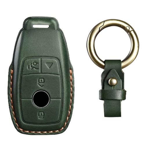 KUNIO Schlüsselhülle Passt für Mercedes Benz A C G S Klasse E-Klasse W213 E200 E300 Leder Autoschlüssel Hülle Schlüsselanhänger Schlüsseletui 4 Tasten Grün KUNIO Schlüsselhülle Passt für Mercedes Benz A C G S Klasse E-Klasse W213 E200 E300 Leder Autoschlüssel Hülle Schlüsselanhänger Schlüsseletui 4 Tasten Grün von KUNIO