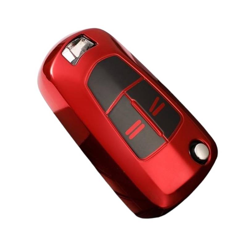 KUNIO Schlüsselhülle Passt für Opel Adam Antara Mokka Corsa D Astra h Corsa f Astra J Insignia Vectra C Zafira L778 Schutzhülle TPU Schlüsselcover Schlüsseletui C Rot von KUNIO