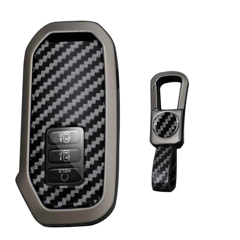 KUNIO Schlüsselhülle für KIA EV6 GT K5 K7 K8 Sportage GT-Line Sorento 4 MQ4 Sedona Carnaval MPV 2020-2023 Metallgehäuse Autoschlüssel Schutz Schlüsselanhänger Geschenk 7 Tasten B Schwarz von KUNIO