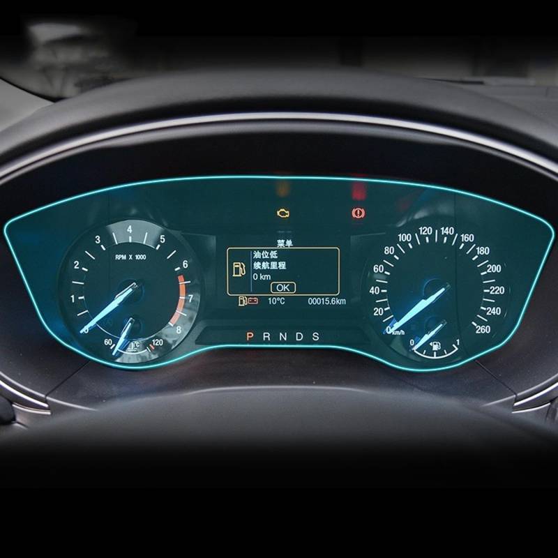 KUNQING Auto-Aufkleber für den Innenbereich, kratzfest, Staubschutz, TPU, für Ford Fusion Mondeo 2019 2020, Armaturenbrett, Instrumentententafel, Displayschutzfolie von KUNQING