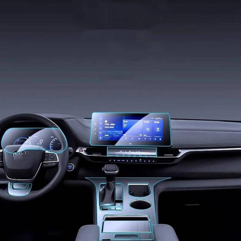 KUNQING Autotür Mittelkonsole Medien Armaturenbrett Navigation Anti-Kratzer TPU Schutzfolie Zubehör für Toyota Sienna 2021–2024 von KUNQING