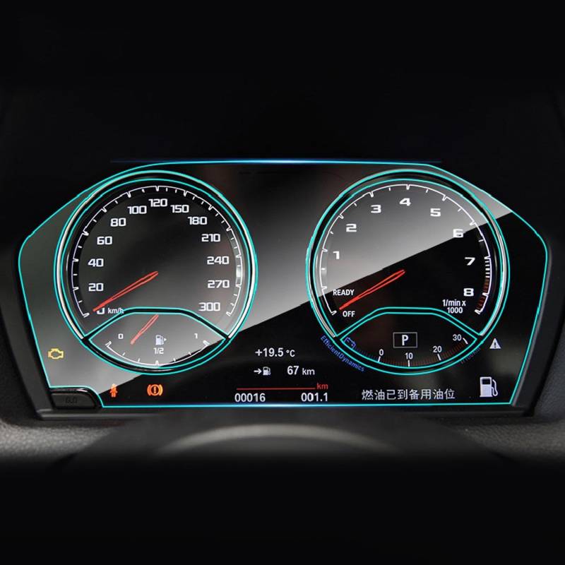 KUNQING Autozubehör, Tacho-Aufkleber, transparent, TPU-Folie, kratzfest, für BMW F90 M5 2018 2019 Armaturenbrett-Schutz von KUNQING
